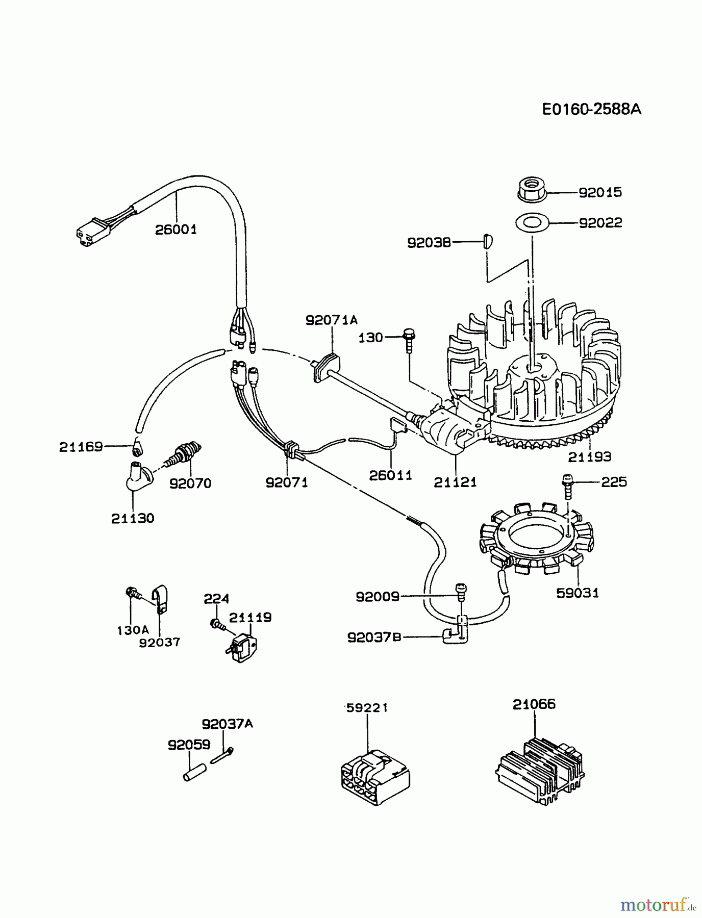  Kawasaki Motoren Motoren Vertikal FA210V - AS02 bis FH641V - DS24 FC540V-AS13 - Kawasaki FC540V 4-Stroke Engine ELECTRIC-EQUIPMENT