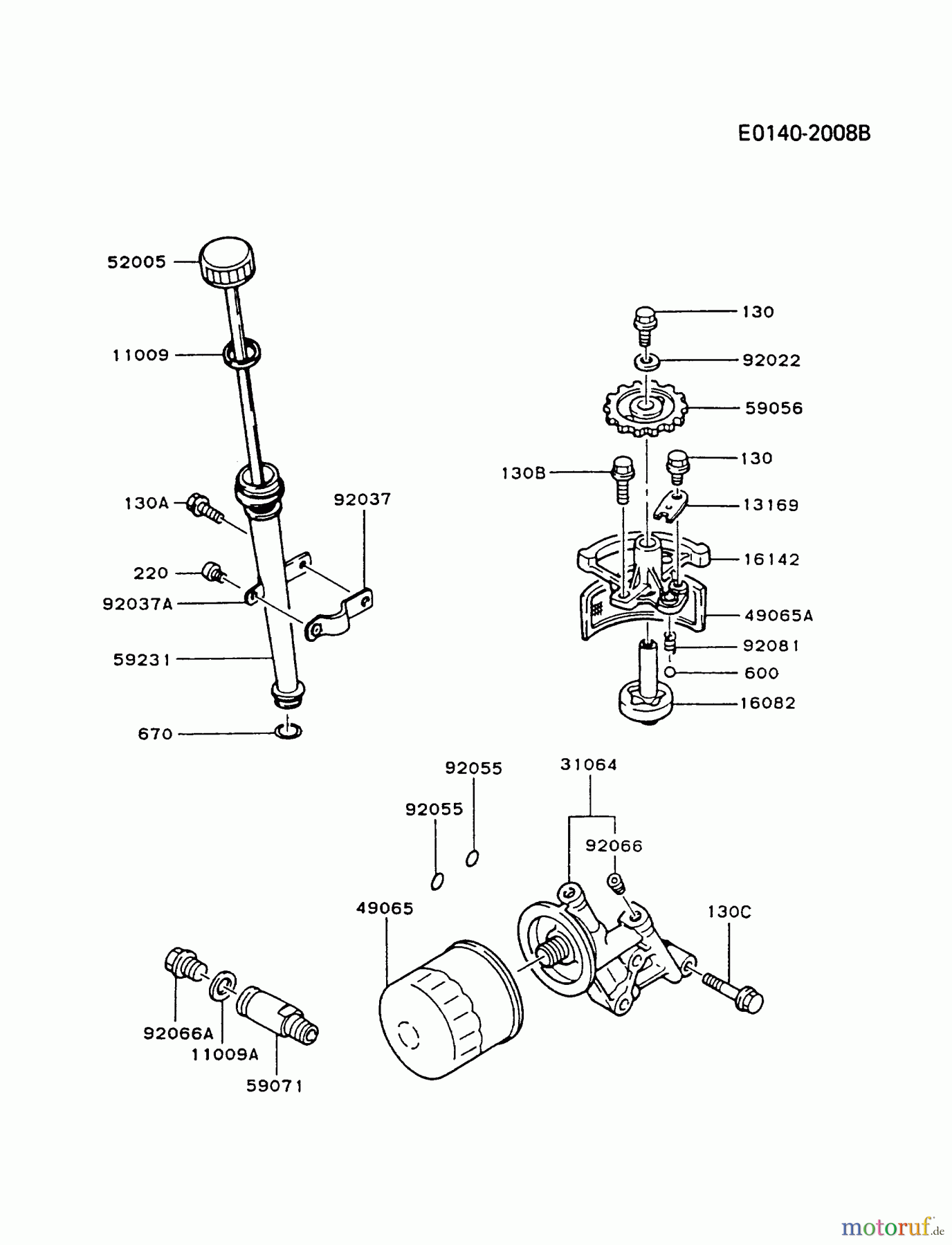  Kawasaki Motoren Motoren Vertikal FA210V - AS02 bis FH641V - DS24 FC540V-BS07 - Kawasaki FC540V 4-Stroke Engine LUBRICATION-EQUIPMENT