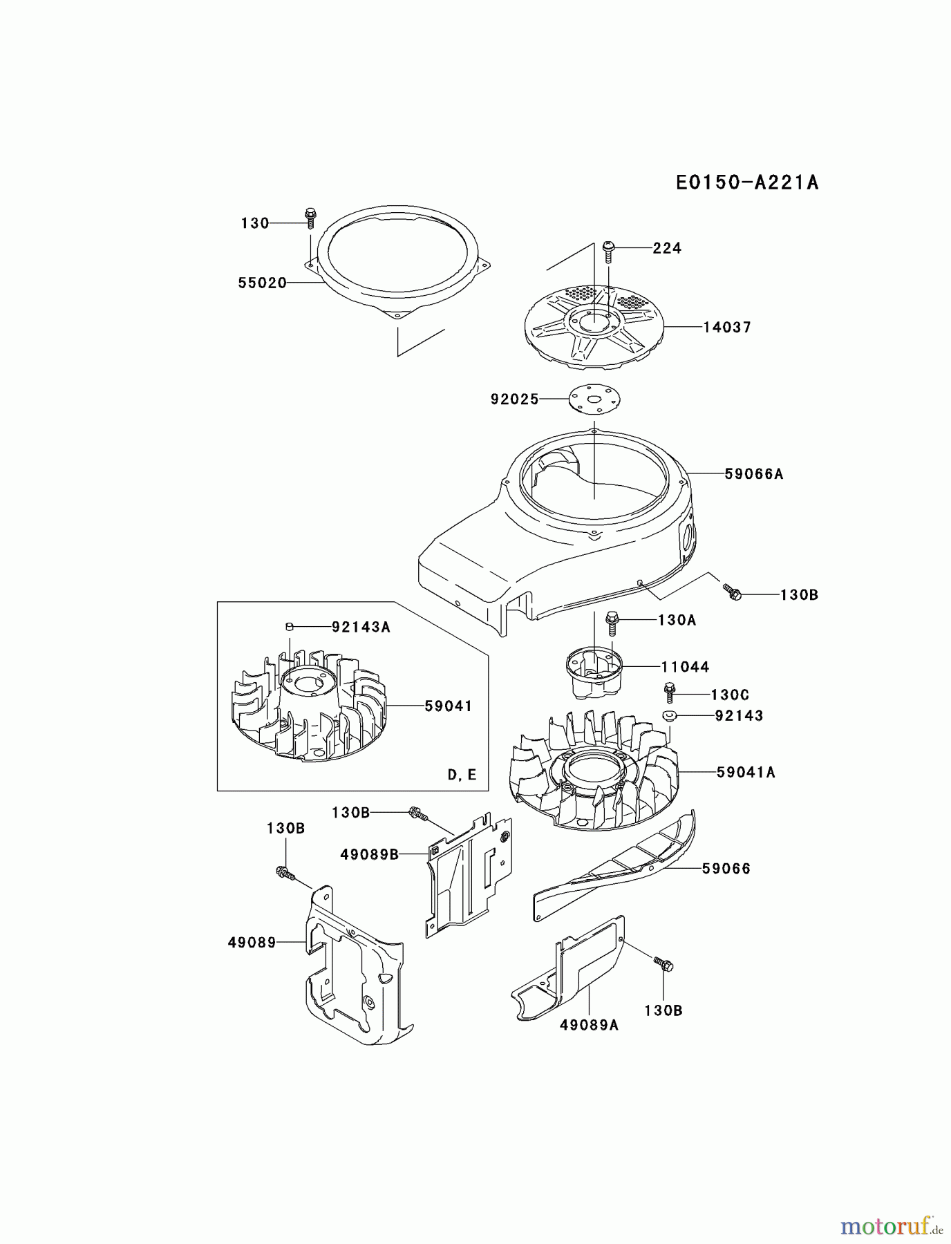  Kawasaki Motoren Motoren Vertikal FA210V - AS02 bis FH641V - DS24 FC540V-ES13 - Kawasaki FC540V 4-Stroke Engine COOLING-EQUIPMENT