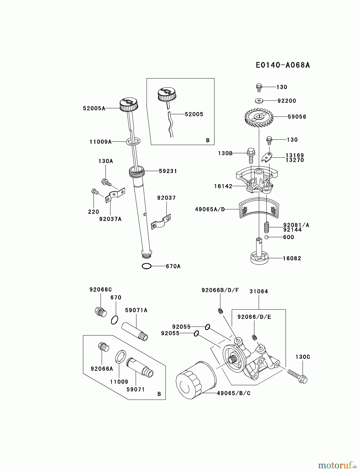  Kawasaki Motoren Motoren Vertikal FA210V - AS02 bis FH641V - DS24 FC540V-DS03 - Kawasaki FC540V 4-Stroke Engine LUBRICATION-EQUIPMENT