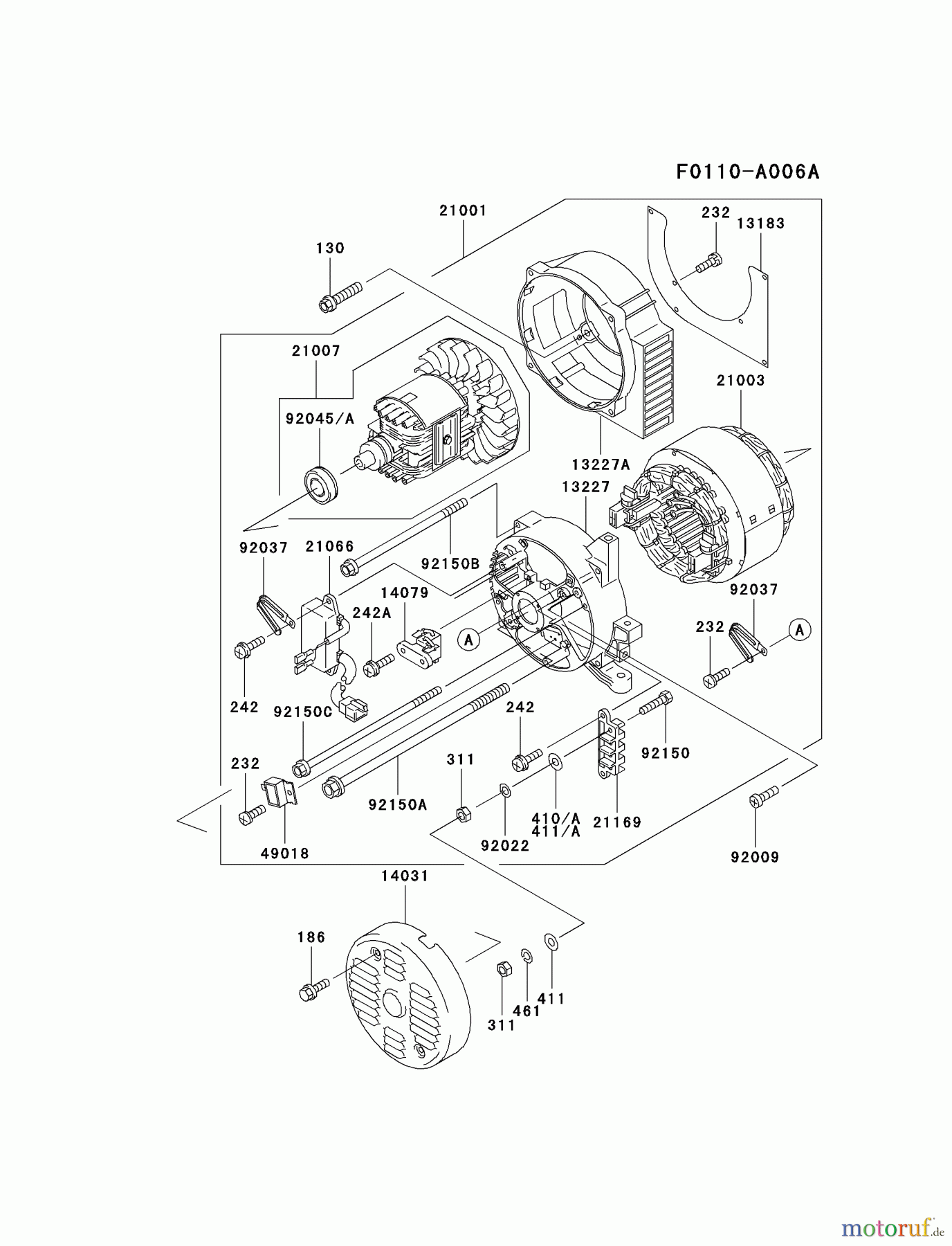  Kawasaki Geräte Stromerzeuger GER30A-BS01 (GE4300A) - Kawasaki Generator GENERATOR