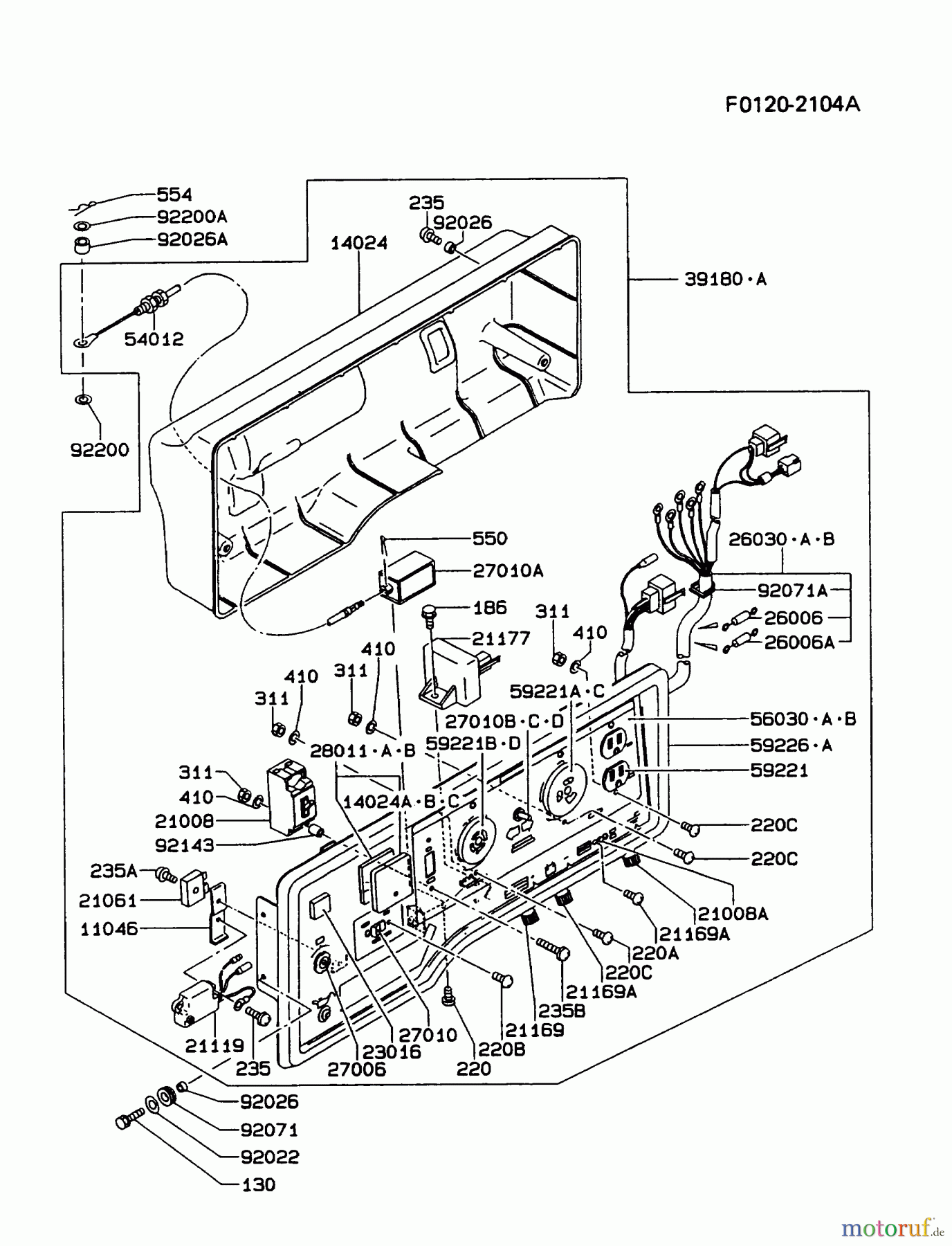  Kawasaki Geräte Stromerzeuger GER50A-AS00 (GE4500AS) - Kawasaki Generator CONTROL-PANEL #2