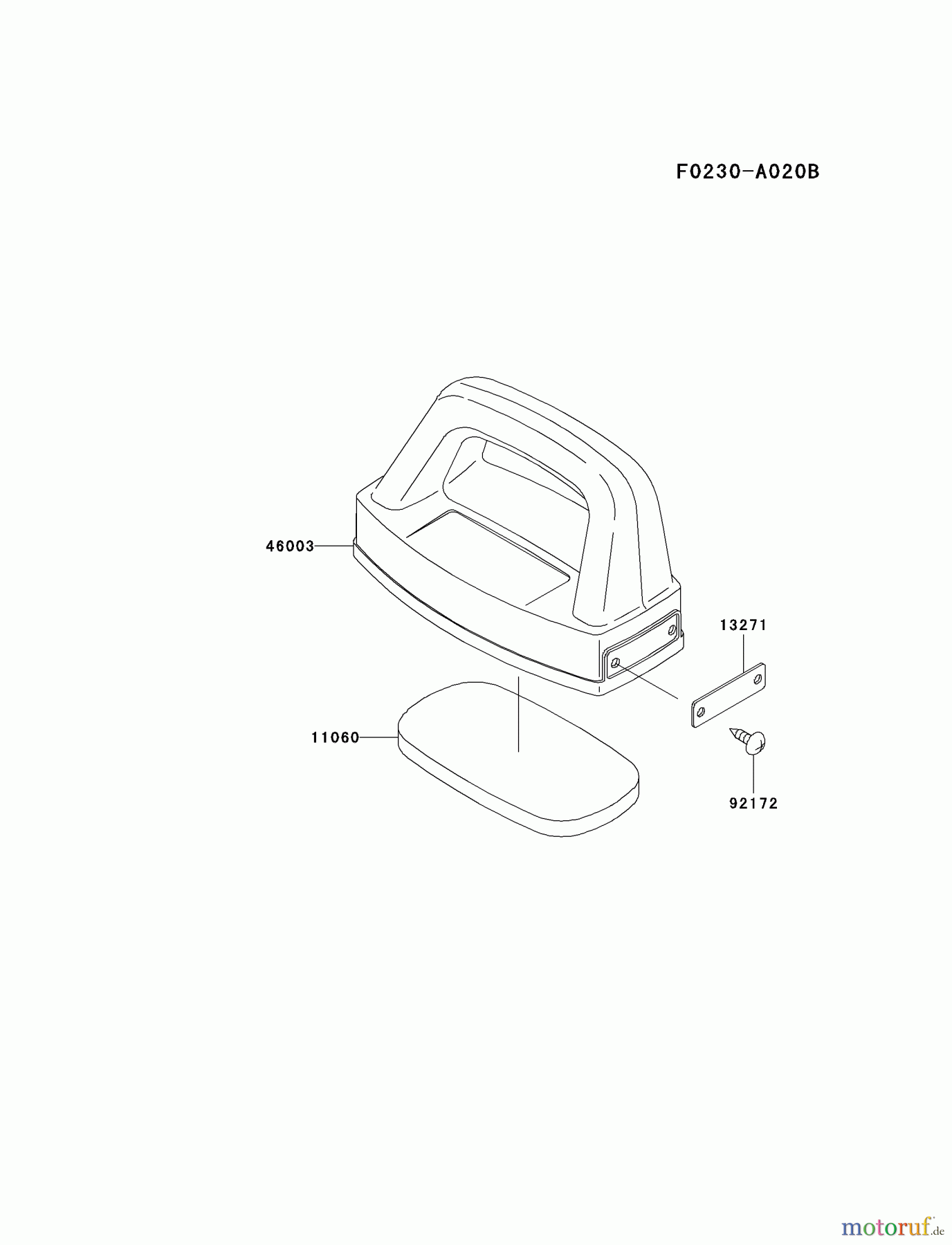  Kawasaki Geräte Bläser / Sauger / Häcksler / Zerkleinerer HG450A-AS00 (KRB450BC) - Kawasaki Backpack Blower PIPE/HANDLE/GUARD