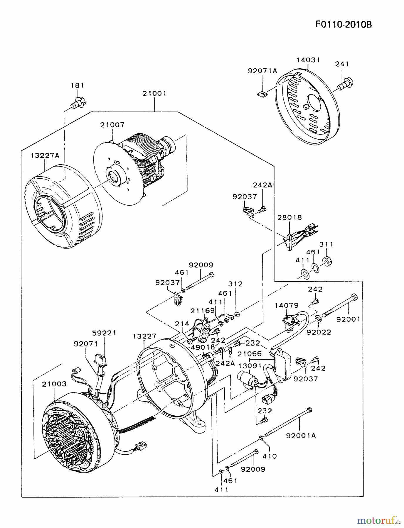  Kawasaki Geräte Stromerzeuger GZF00A-FS00 (KG5000) - Kawasaki Generator GENERATOR