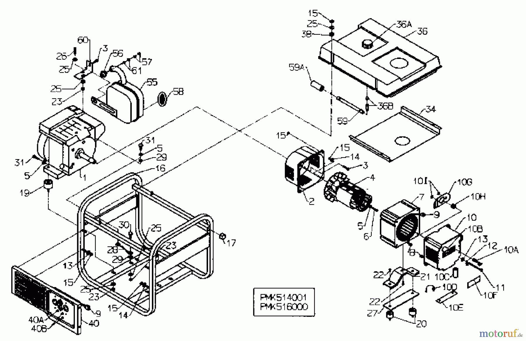  Kawasaki Geräte Stromerzeuger PP4000-B1 (PP4000) - Kawasaki Generator GENERATOR