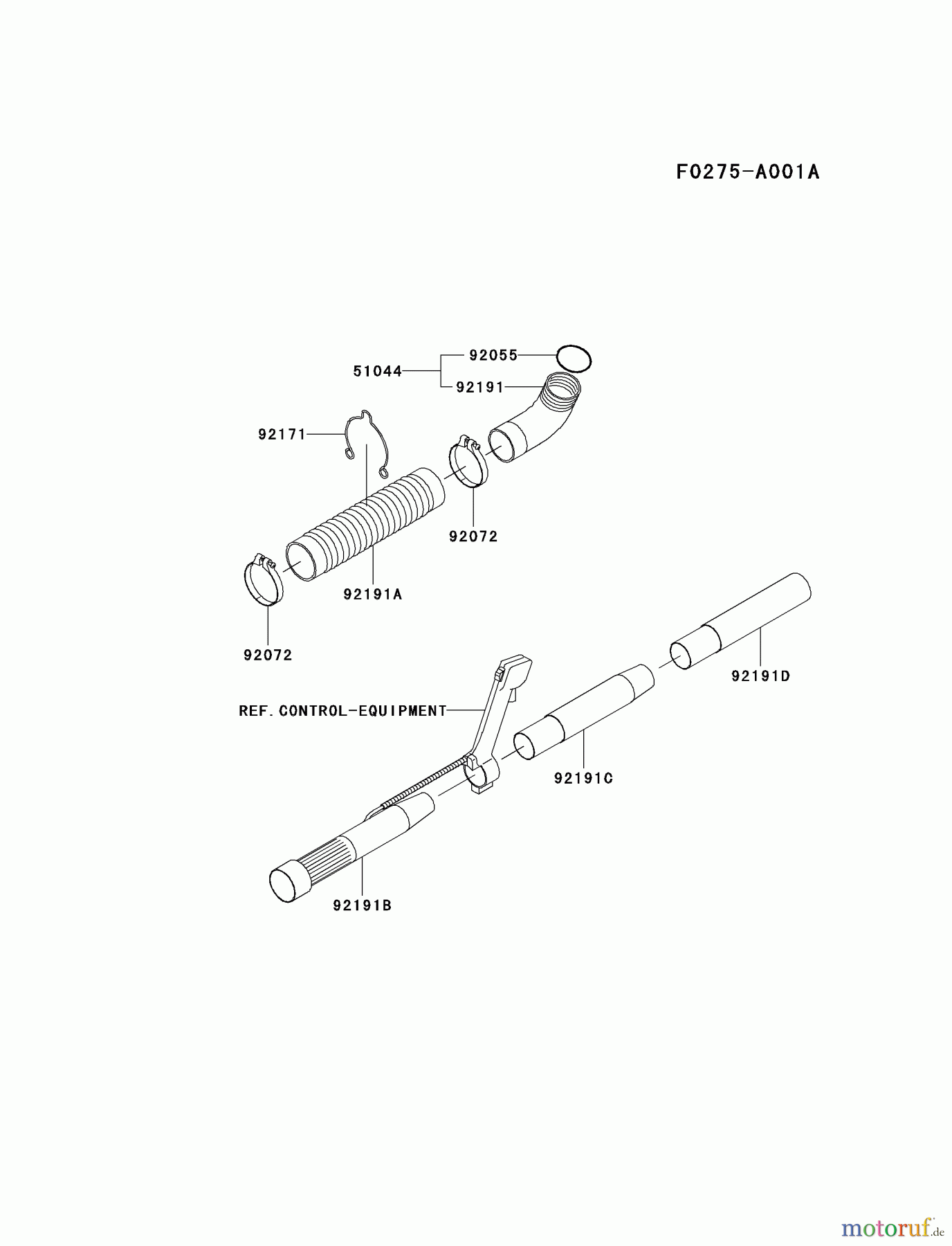  Kawasaki Geräte Bläser / Sauger / Häcksler / Zerkleinerer KRB300A-A2 (KRB300A) - Kawasaki Backpack Blower COUPLING