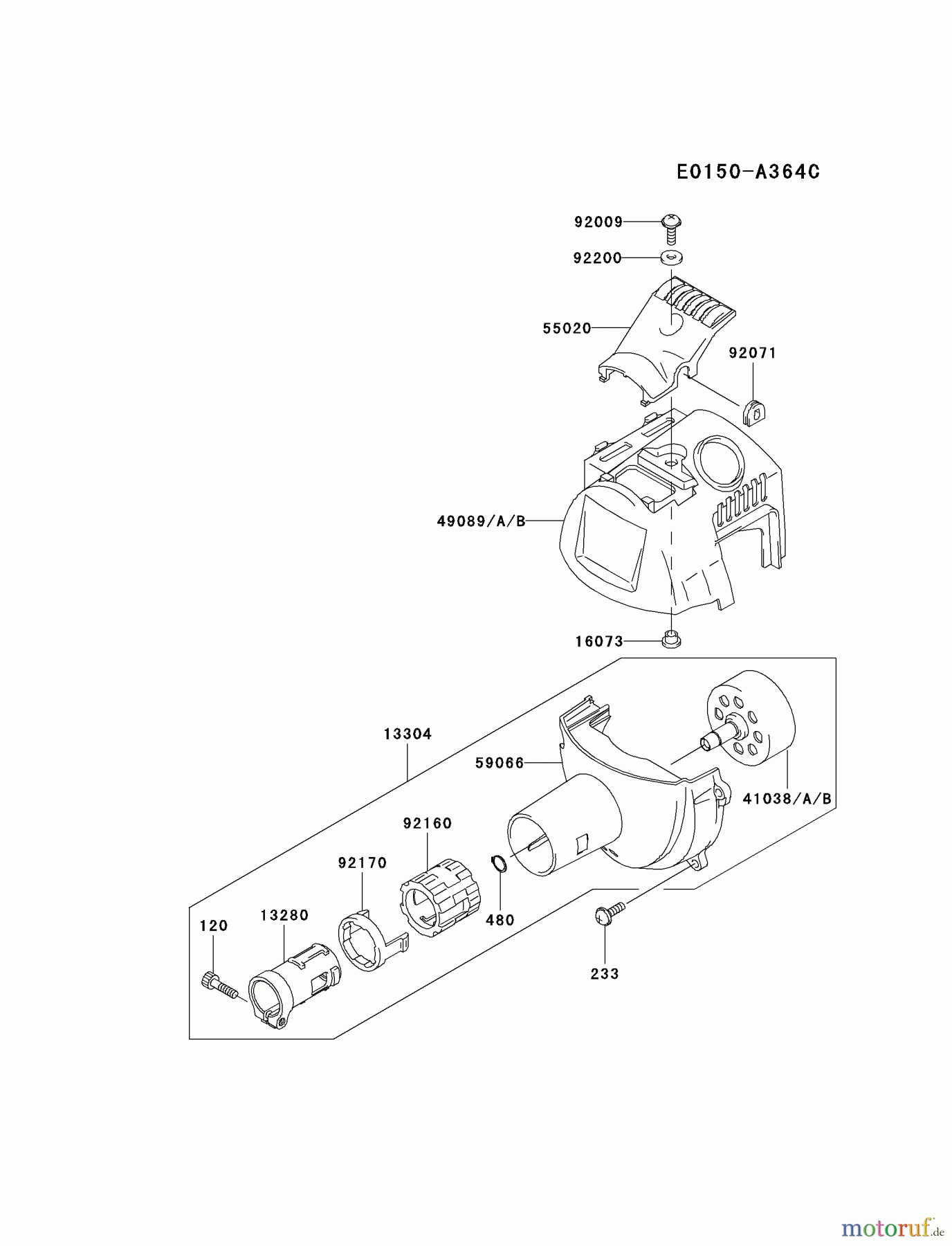  Kawasaki Geräte Trimmer, Faden / Bürste HA023F-AS01 (KBL23A) - Kawasaki Brush Cutter COOLING-EQUIPMENT