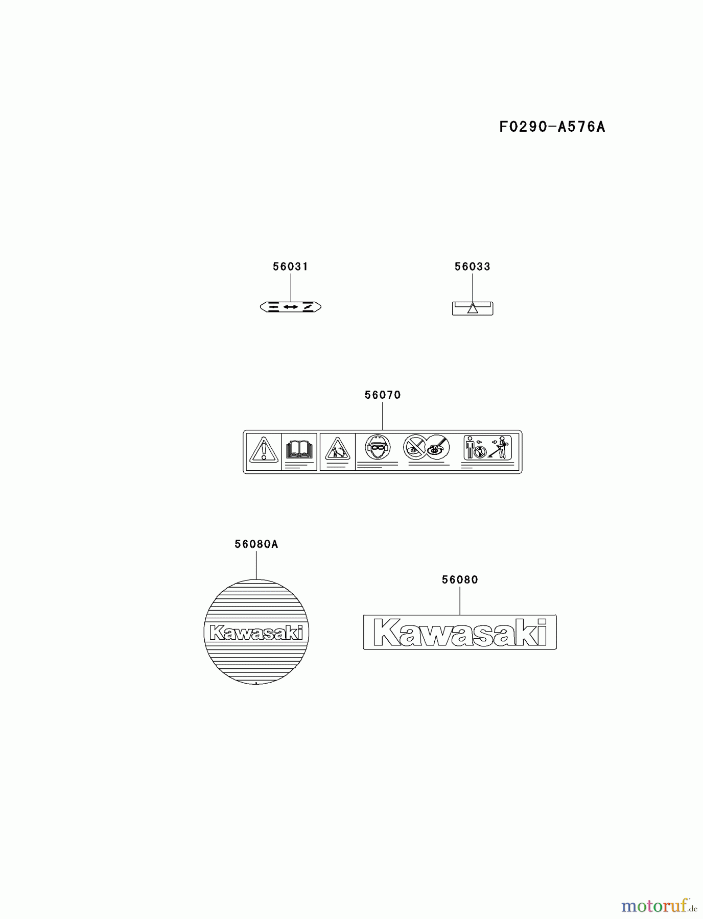  Kawasaki Geräte Trimmer, Faden / Bürste HA026F-AS01 (KBL26A) - Kawasaki Brush Cutter LABEL