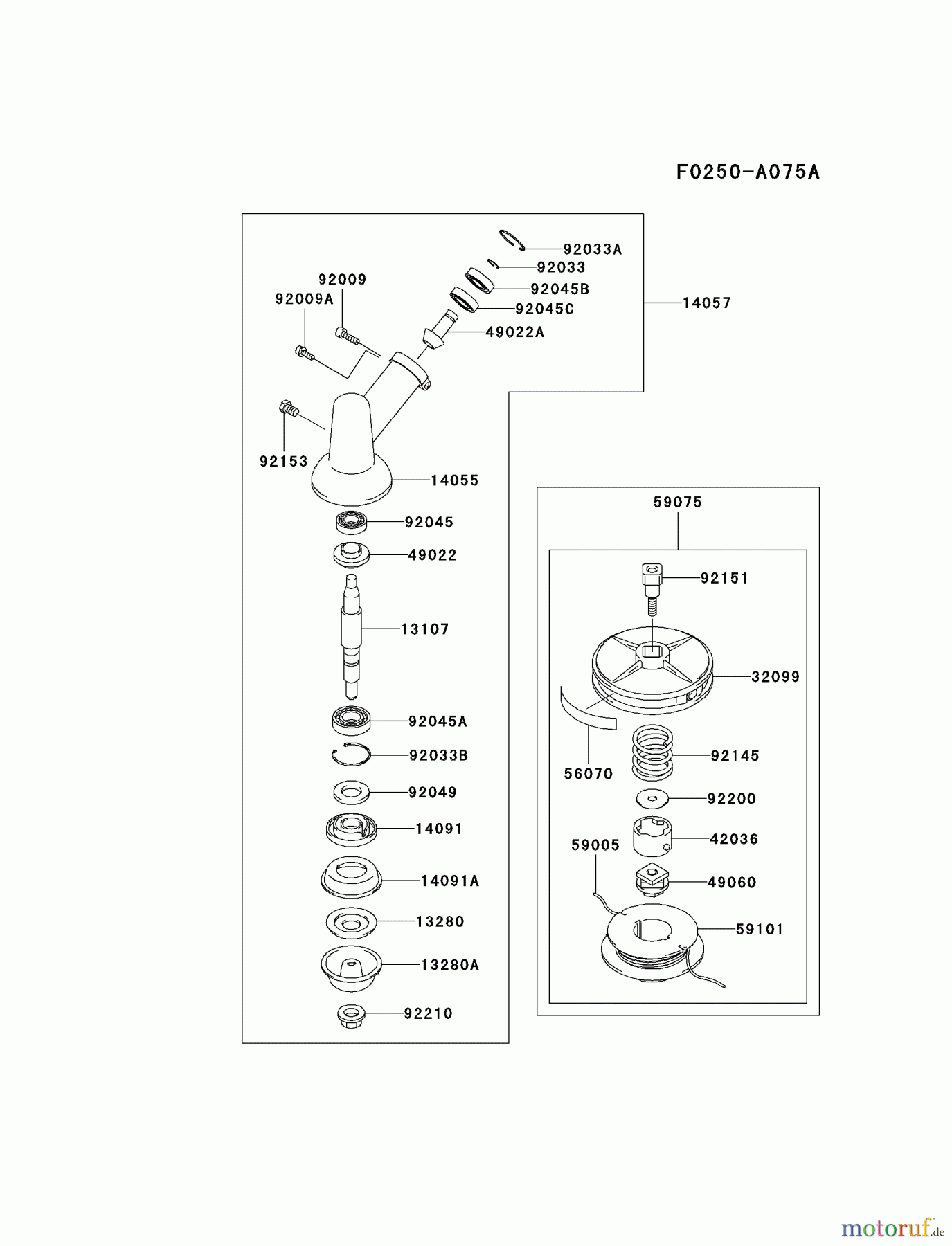  Kawasaki Geräte Trimmer, Faden / Bürste KBL27BC-A1 (KBL27BC) - Kawasaki Brush Cutter CASE/CUTTER