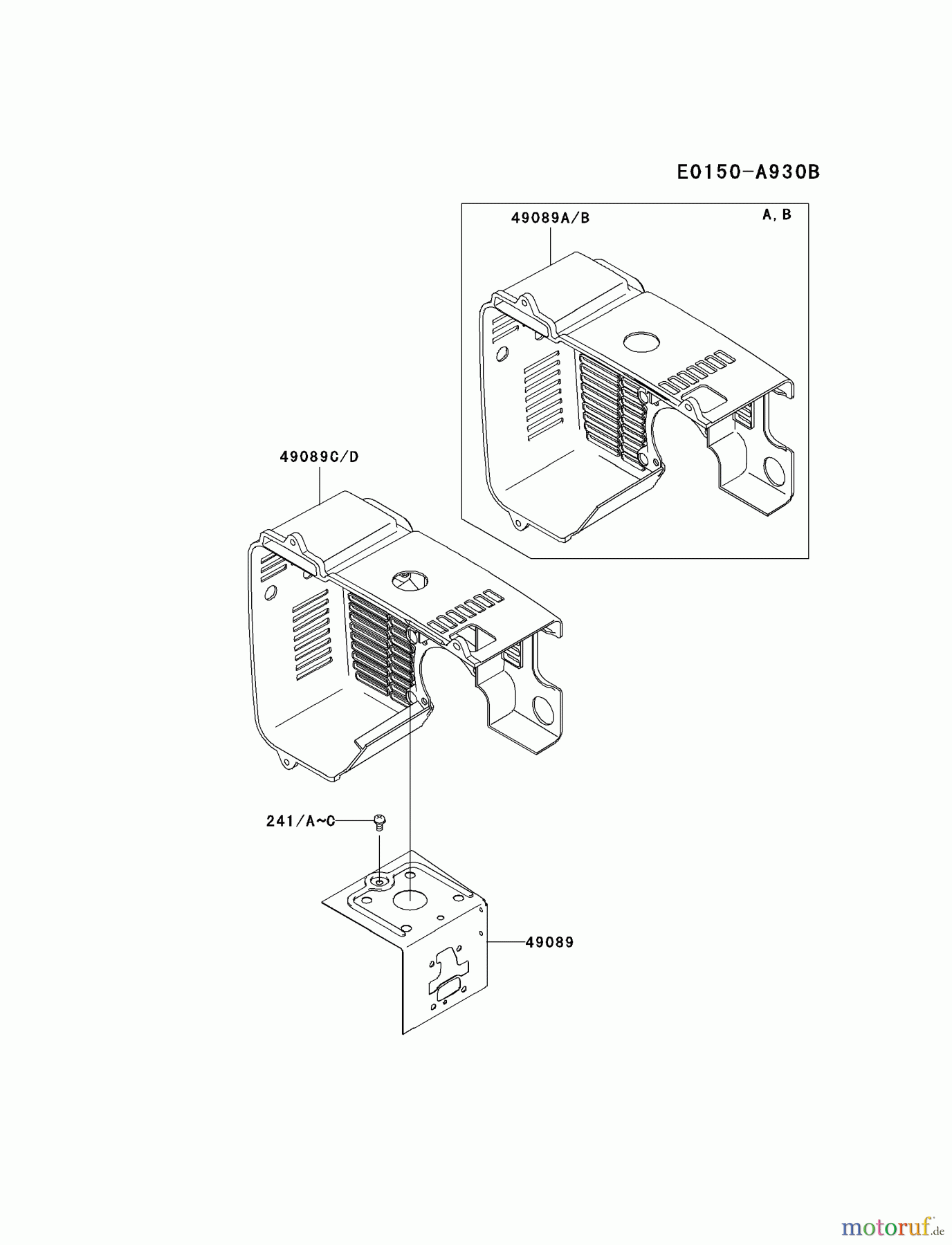  Kawasaki Geräte Bläser / Sauger / Häcksler / Zerkleinerer KRB750A-A1 (KRB750A) - Kawasaki Backpack Blower COOLING-EQUIPMENT