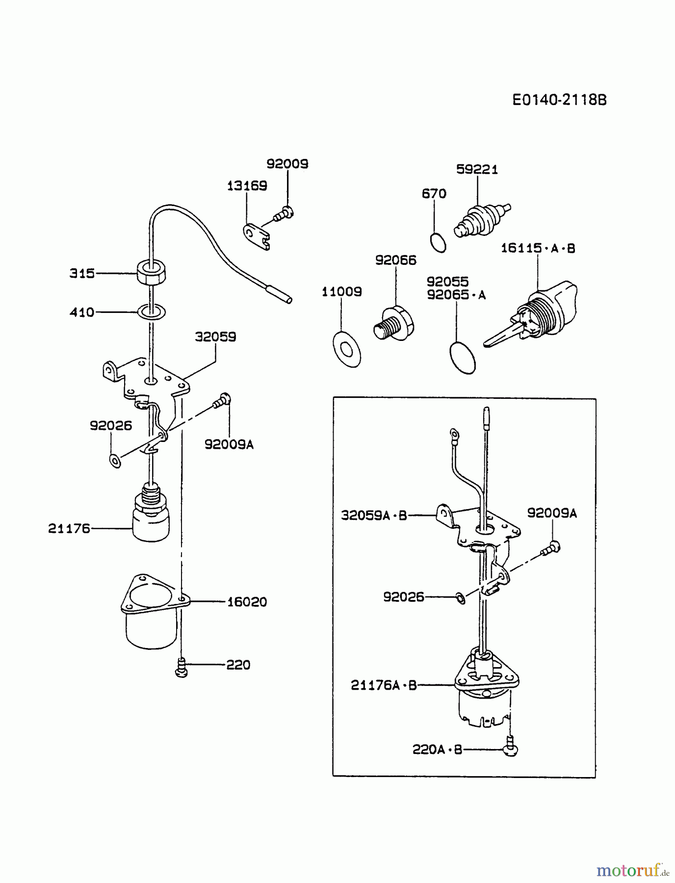  Kawasaki Geräte Stromerzeuger GAH20A-CS00 (GA3200A) - Kawasaki Generator LUBRICATION-EQUIPMENT