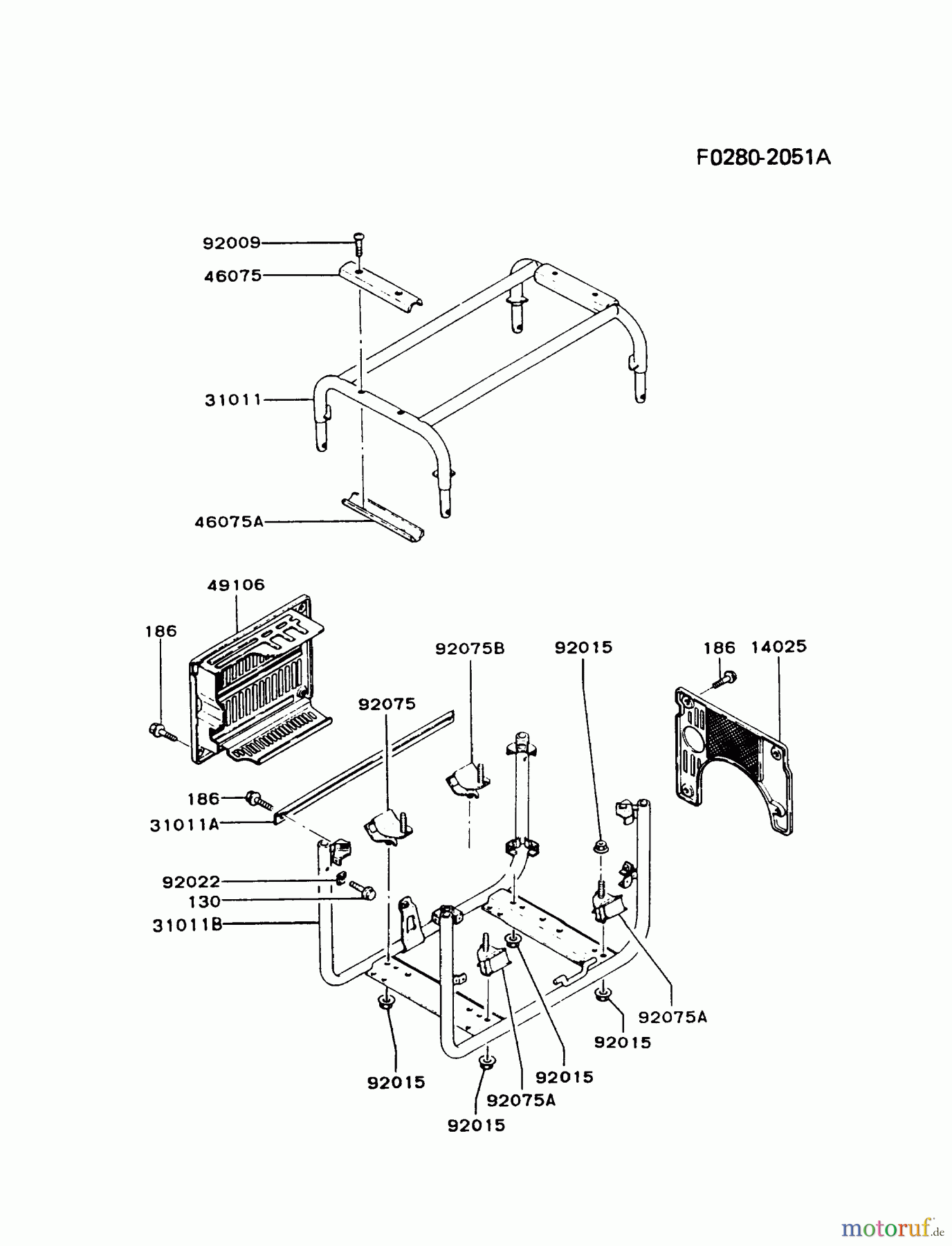  Kawasaki Geräte Stromerzeuger GAH20A-CS00 (GA3200A) - Kawasaki Generator FRAME