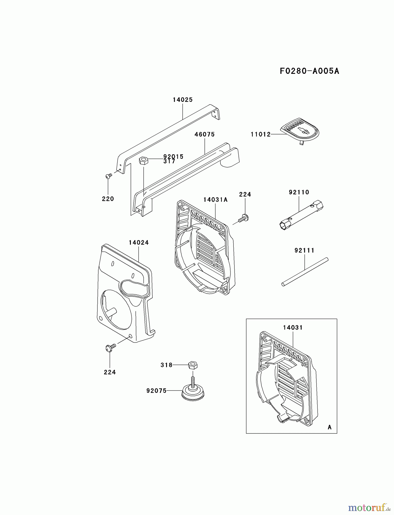  Kawasaki Geräte Stromerzeuger GAT40A-CS00 (GA1400A) - Kawasaki Generator FRAME