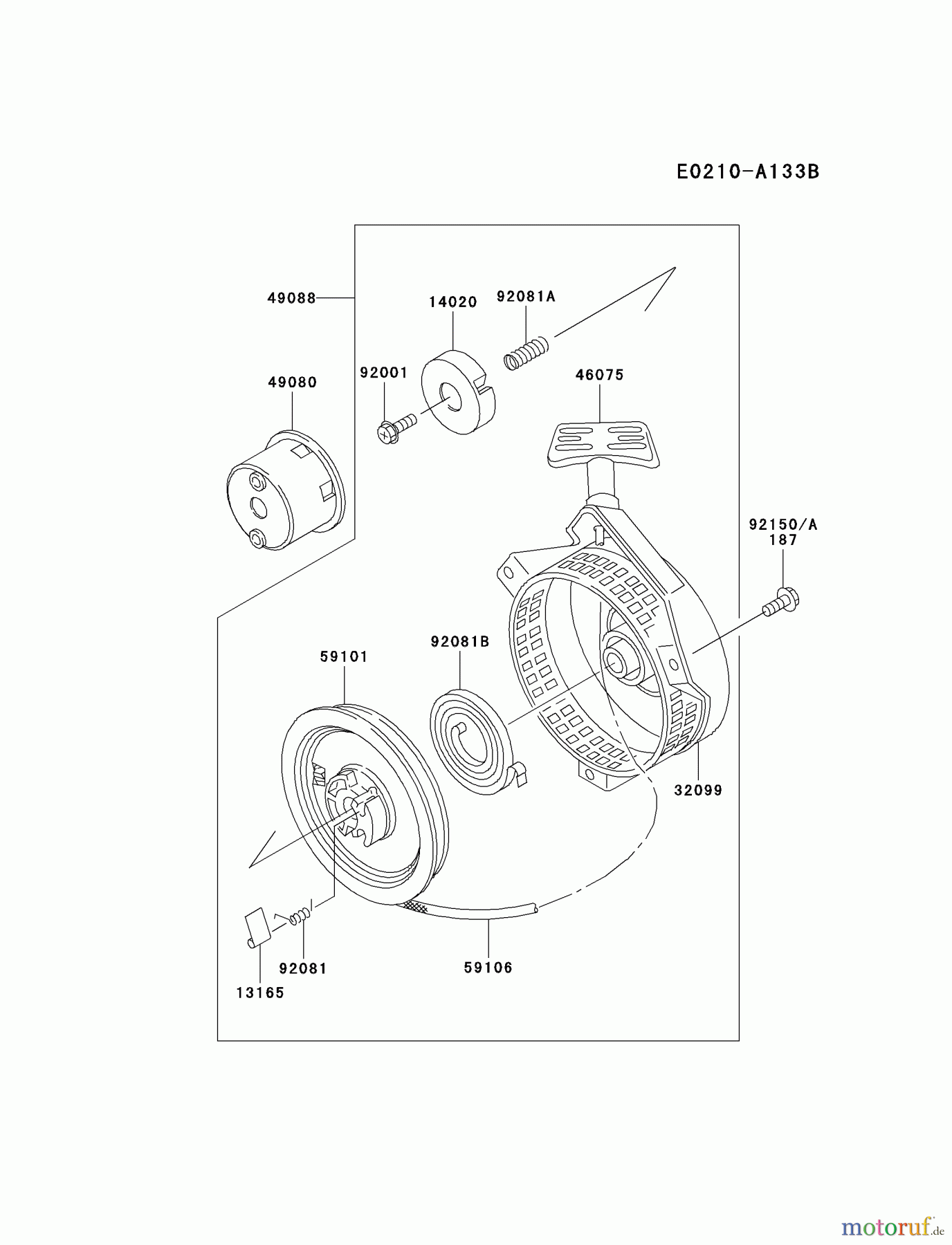  Kawasaki Geräte Stromerzeuger GAT00A-BS00 (GA1000A) - Kawasaki Generator STARTER