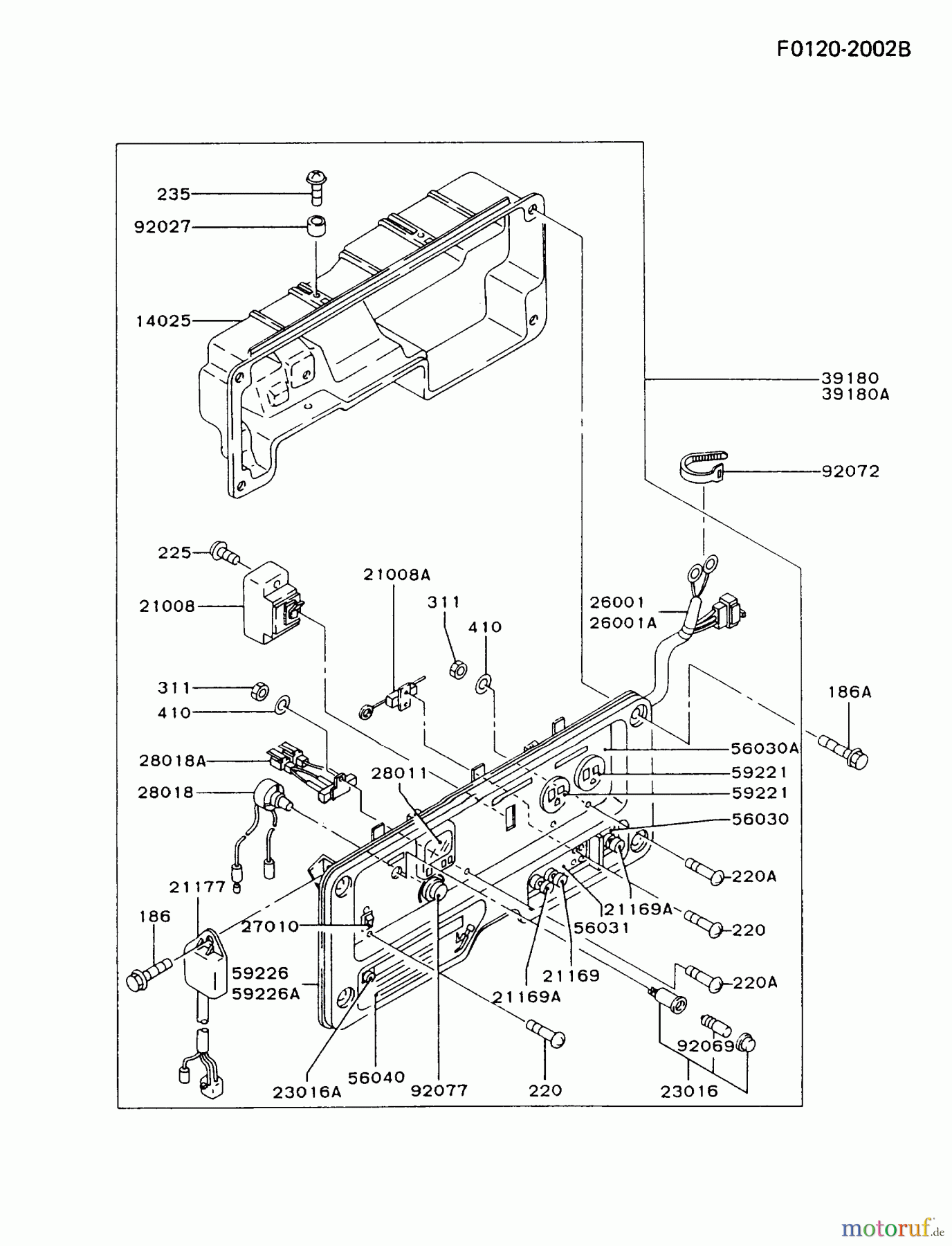  Kawasaki Geräte Stromerzeuger GAT80A-ES00 (GA1800A) - Kawasaki Generator CONTROL-PANEL