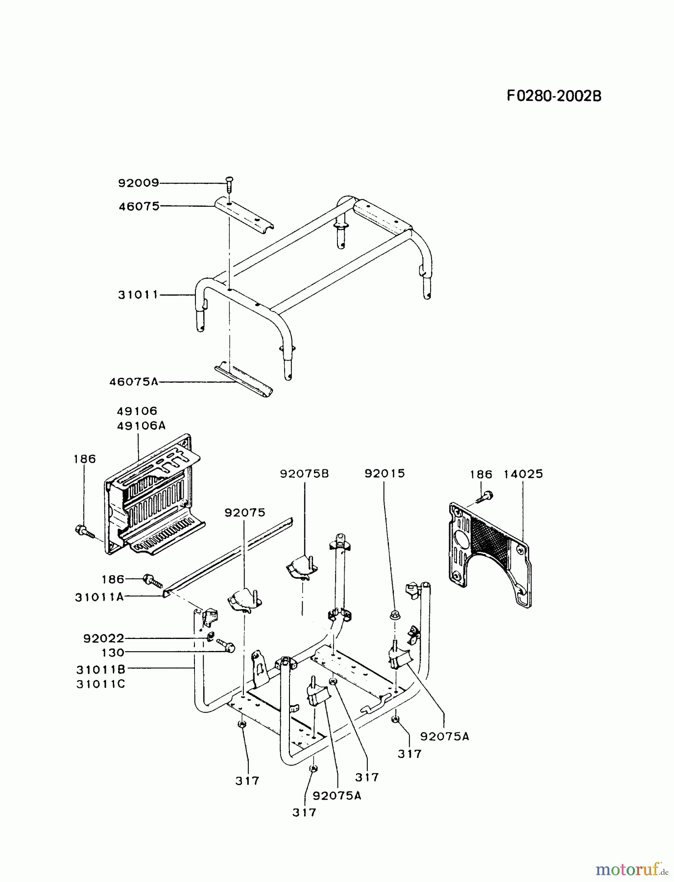  Kawasaki Geräte Stromerzeuger GAT80A-DS00 (GA1800A) - Kawasaki Generator FRAME