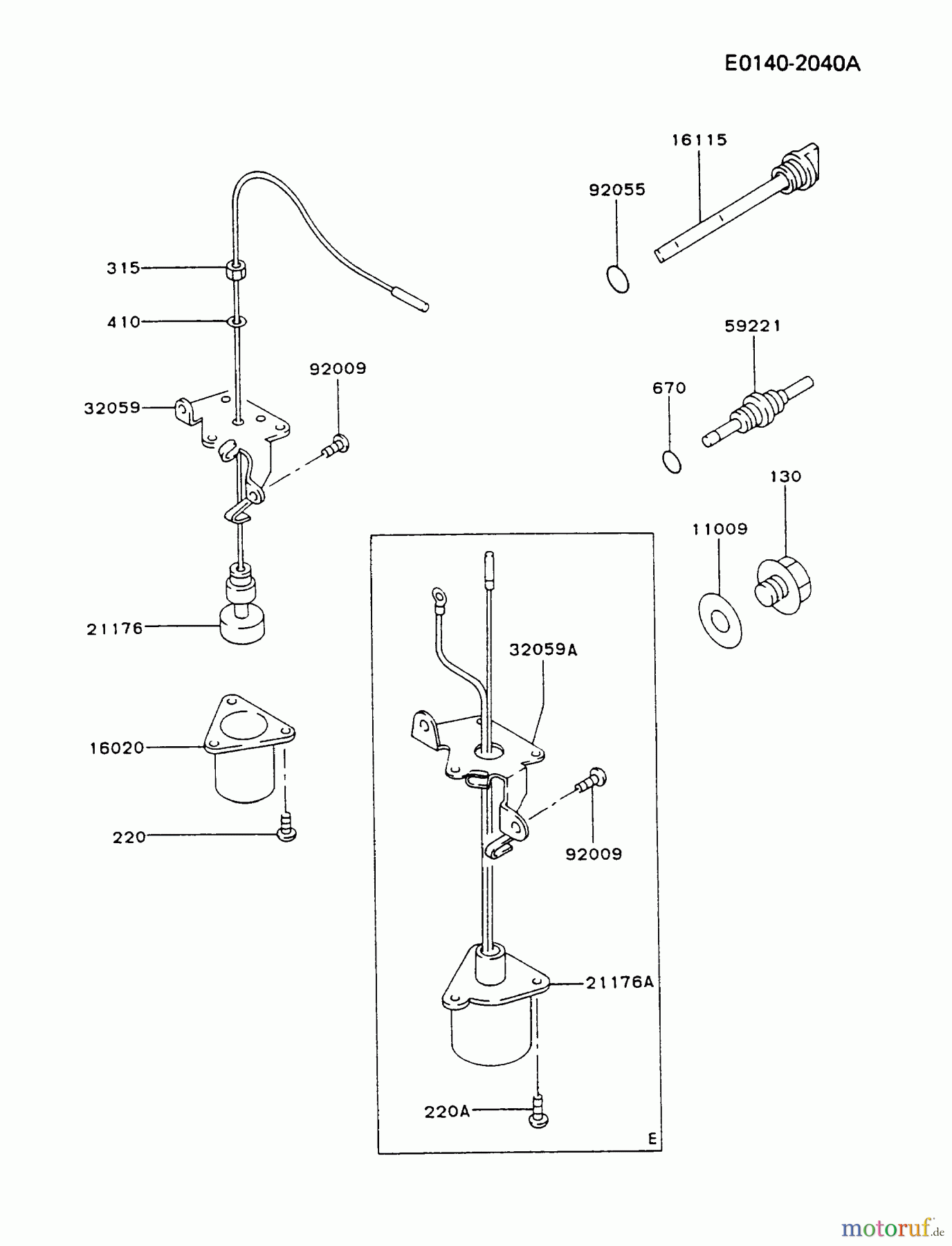  Kawasaki Geräte Stromerzeuger GAW30A-DS00 (GA2300A) - Kawasaki Generator LUBRICATION-EQUIPMENT