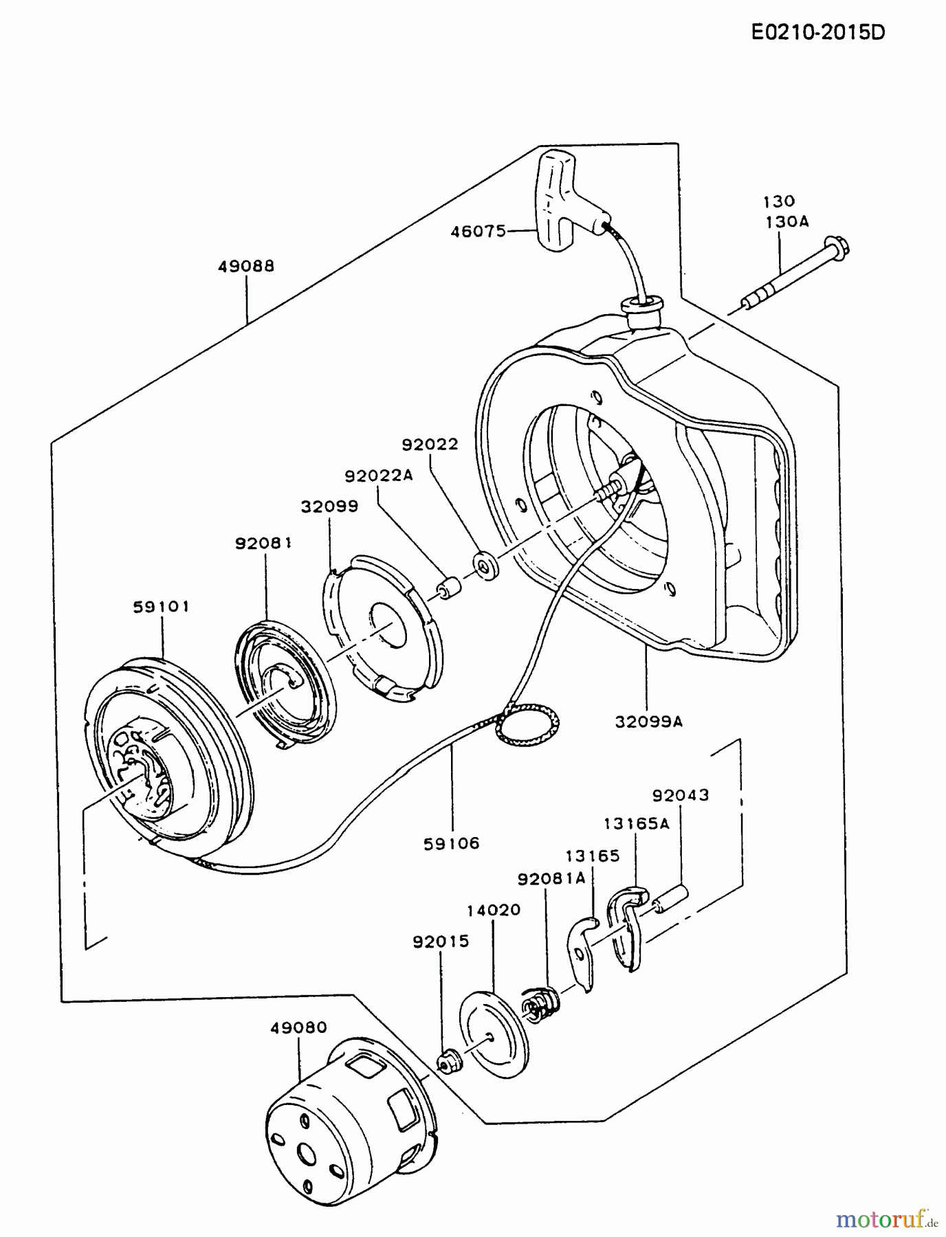  Kawasaki Geräte Stromerzeuger GAW30A-DS00 (GA2300A) - Kawasaki Generator STARTER