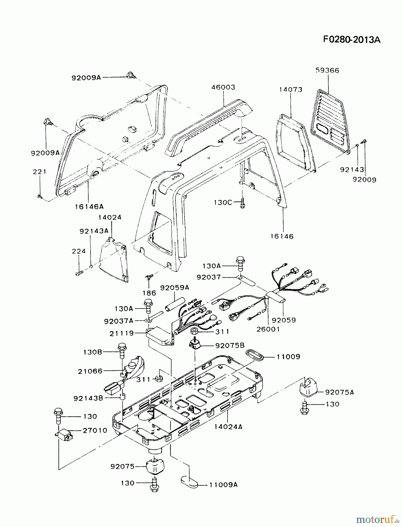  Kawasaki Geräte Stromerzeuger GD700A-BS00 (GD700A) - Kawasaki Generator FRAME