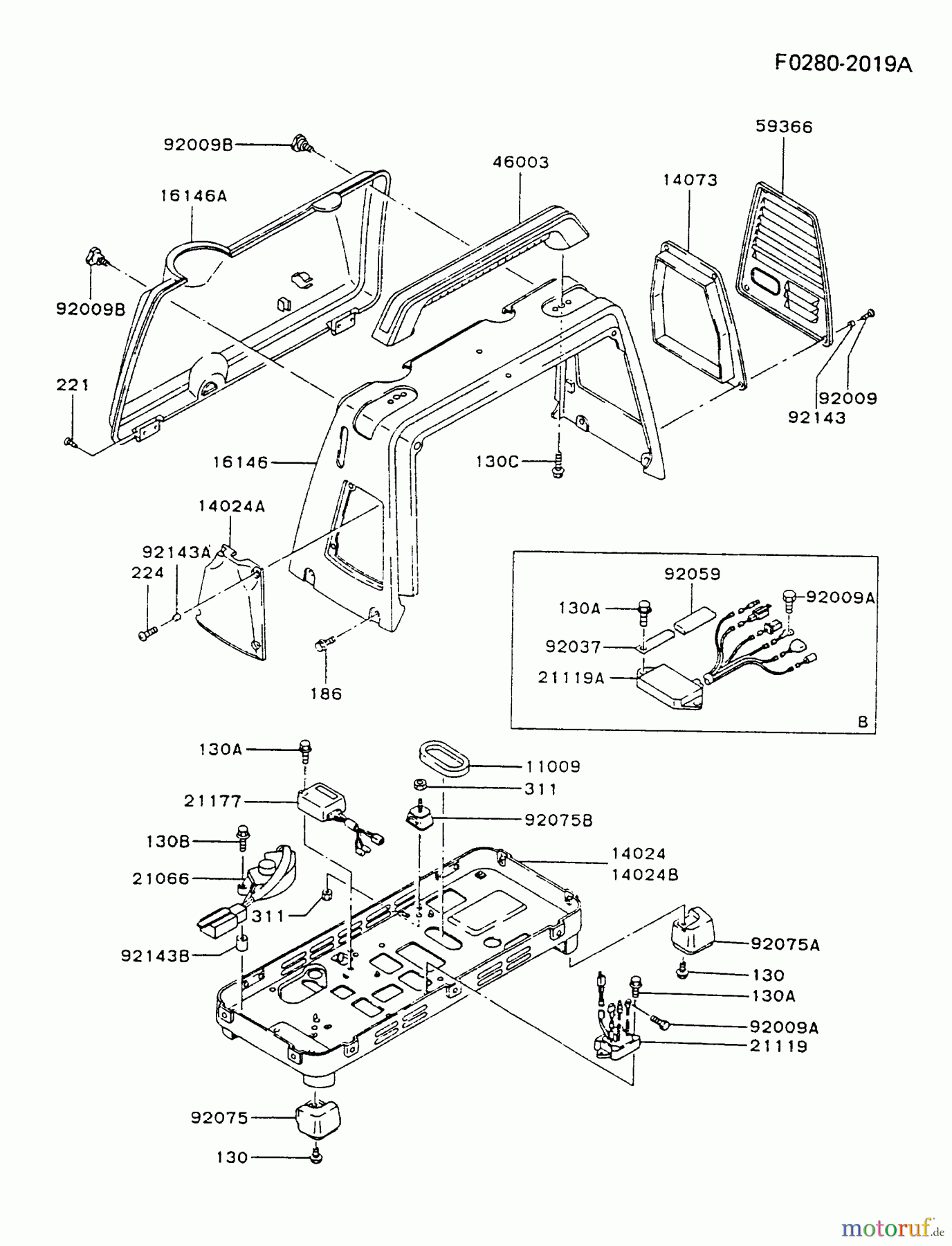  Kawasaki Geräte Stromerzeuger GD700A-AS01 (GD700A) - Kawasaki Generator FRAME