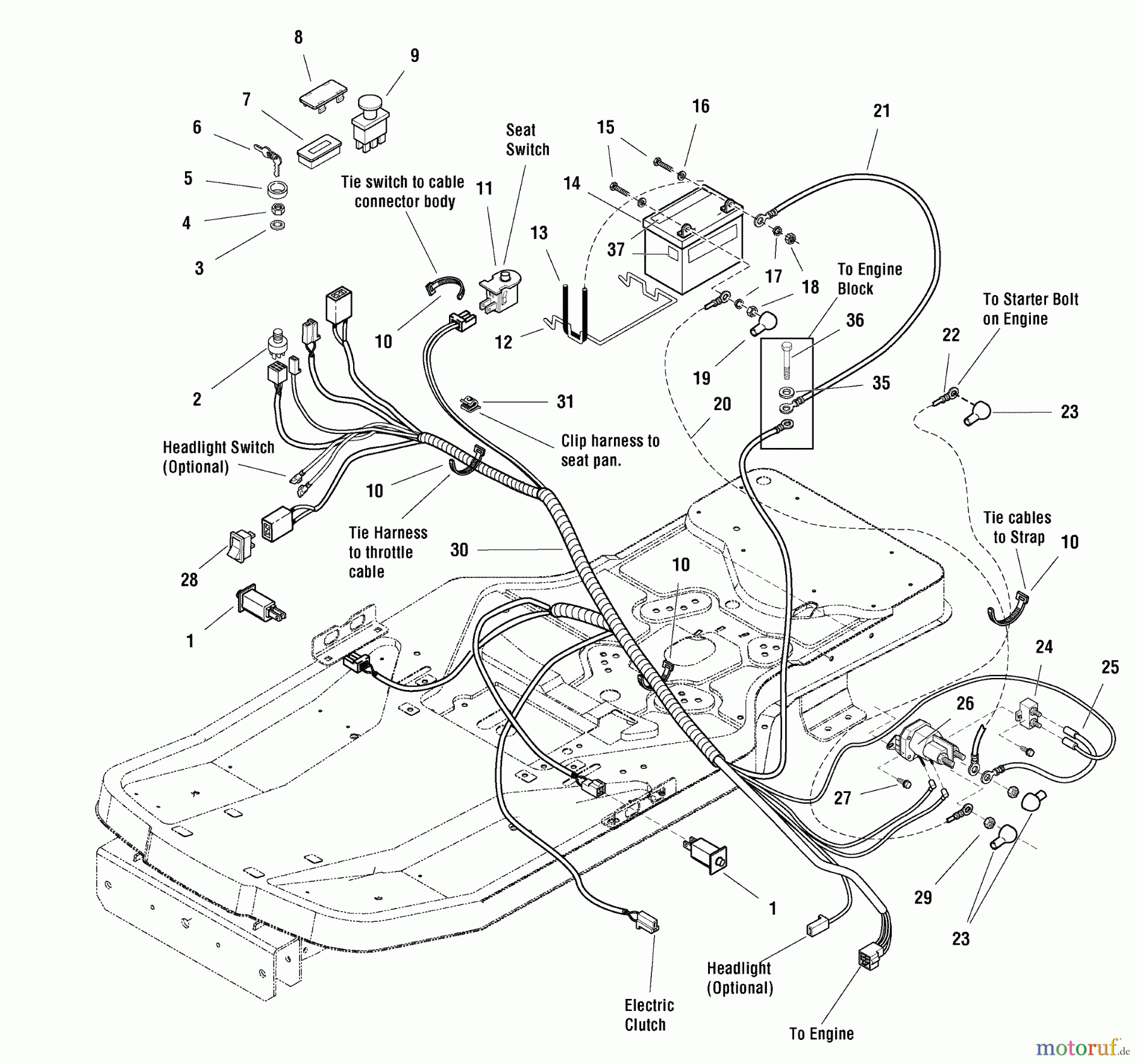  Murray Nullwendekreismäher, Zero-Turn 107.287910 (7800340) - Craftsman ZTS7500, 26HP Kohler w/50