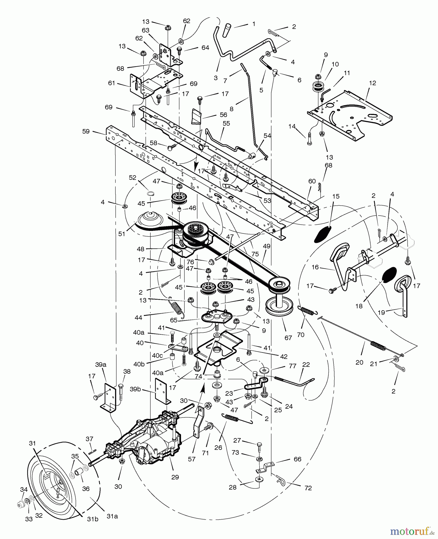  Murray Rasen- und Gartentraktoren 425308x31A - Scotts 42