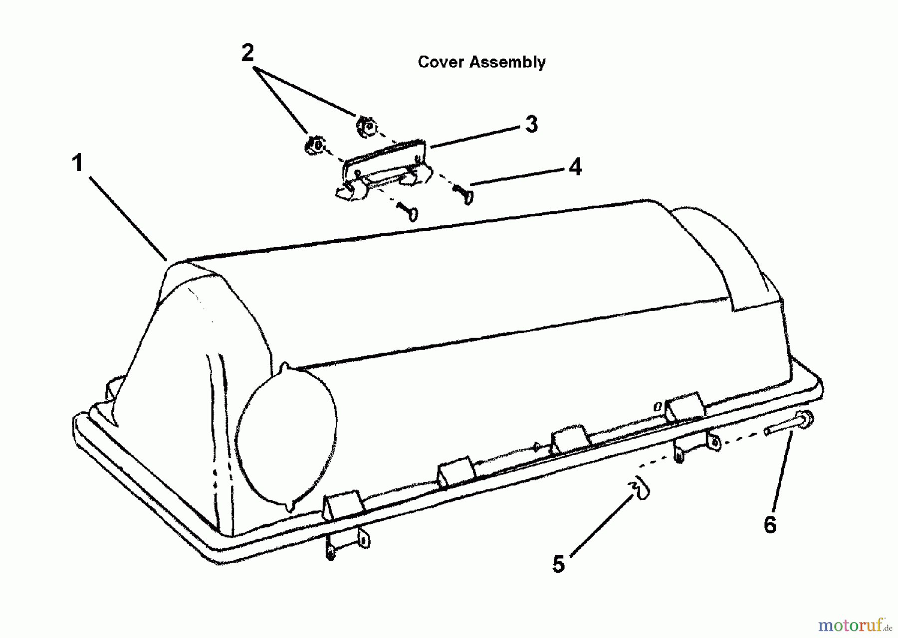  Murray Rasenmäherzubehör 7600070 - Murray Triple Bag Grass Catcher (2010) Cover Assembly