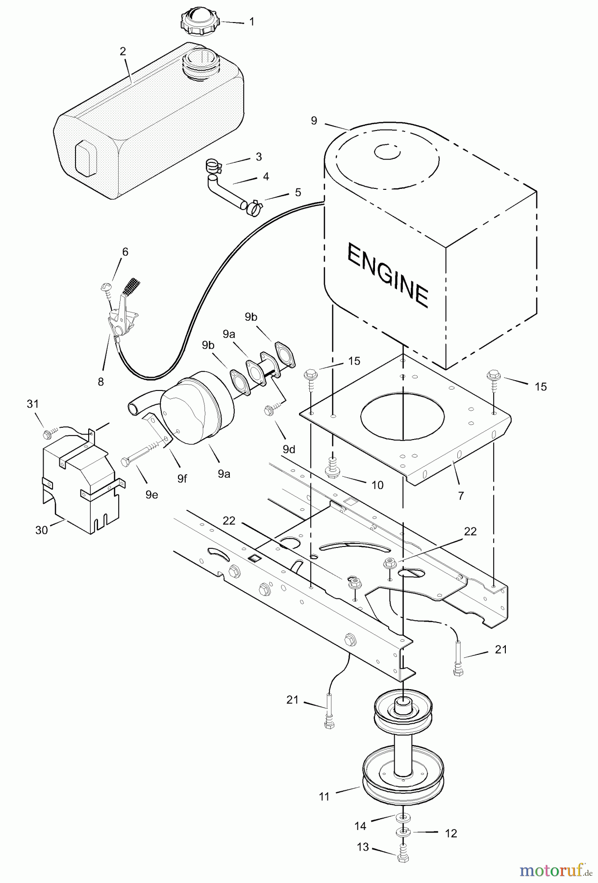  Murray Rasen- und Gartentraktoren 425613x8A - Scotts 42