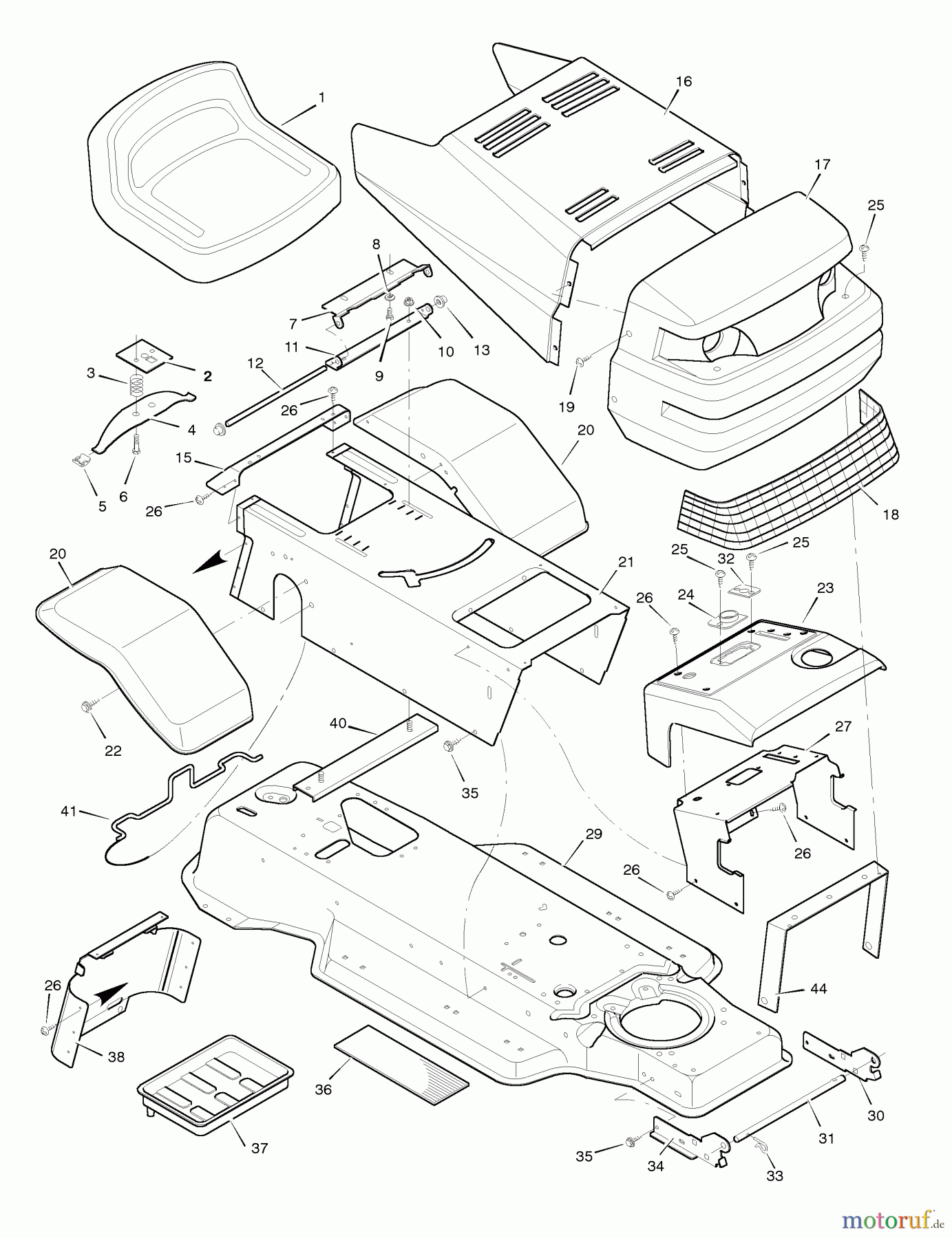  Murray Rasen- und Gartentraktoren 38713x71A - B&S/Murray 38