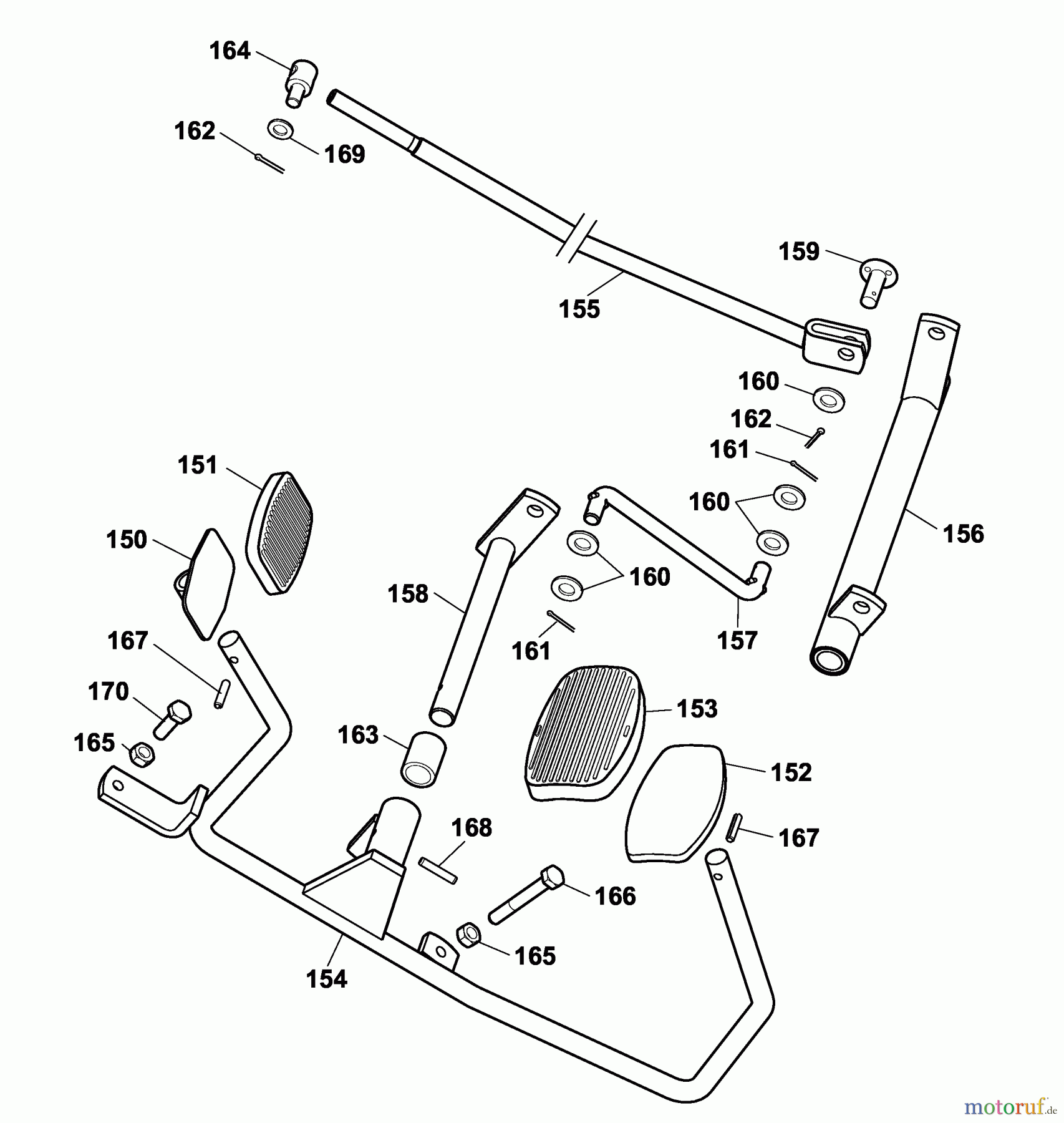  Wolf-Garten Lawn tractors Trac OHV 6 6200000 Series C  (2004) Pedals