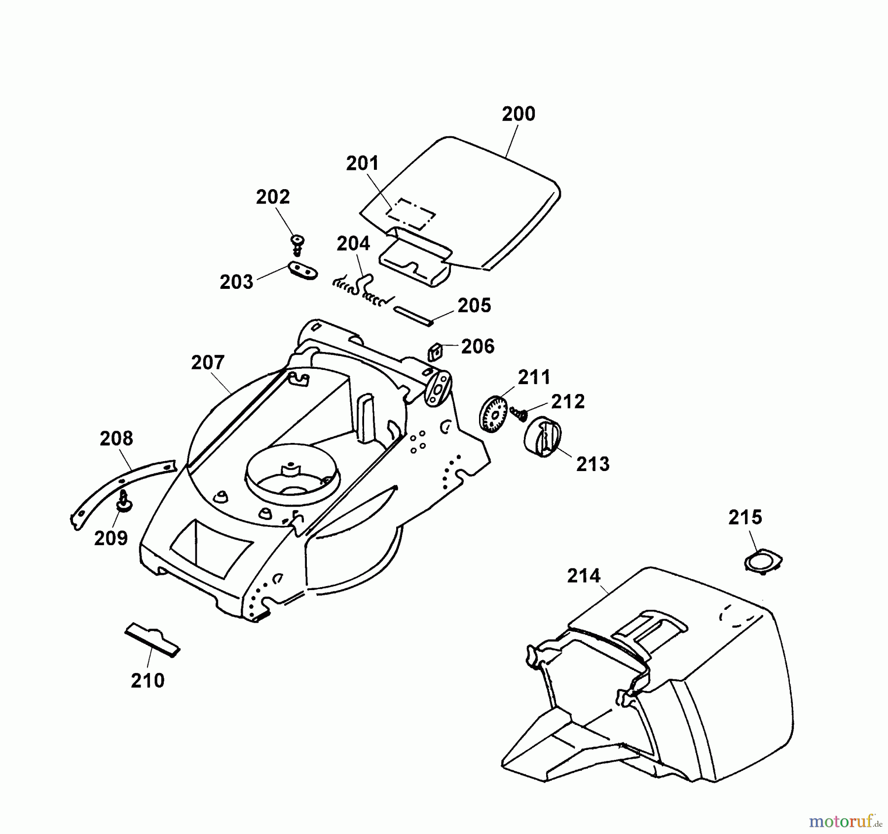  Wolf-Garten Electric mower Olympia E Plus 4906685 Series A  (2003) Deck housing