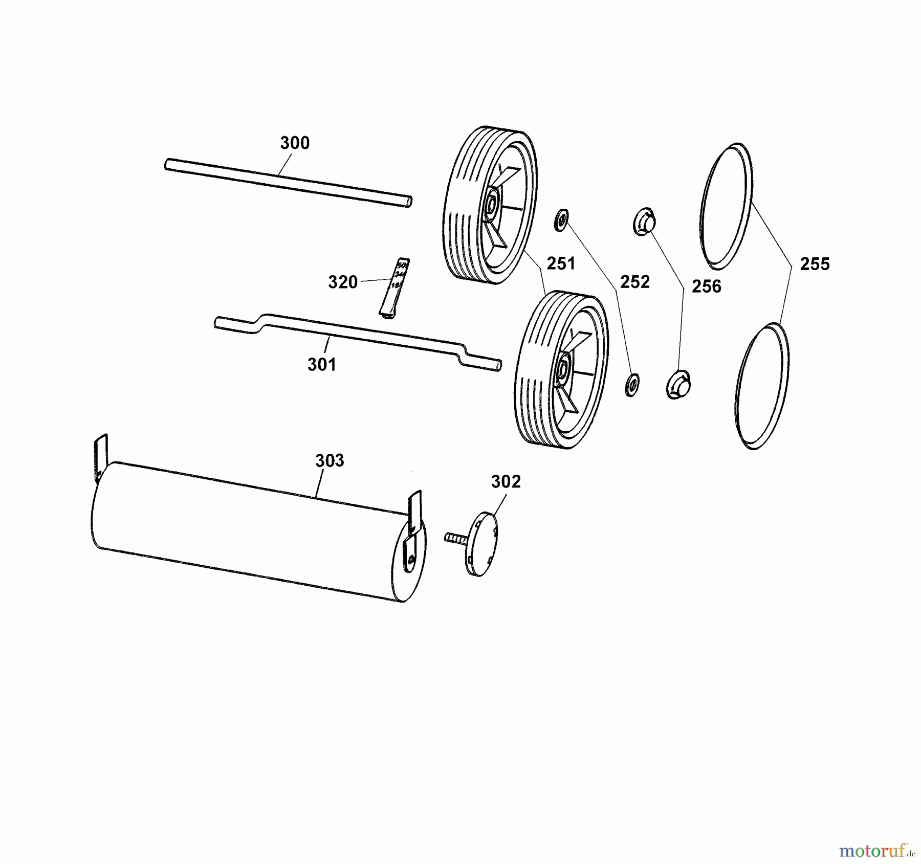  Wolf-Garten Electric mower Picco 32 E 4901000 Series C-E  (2003) Height adjustment, Wheels