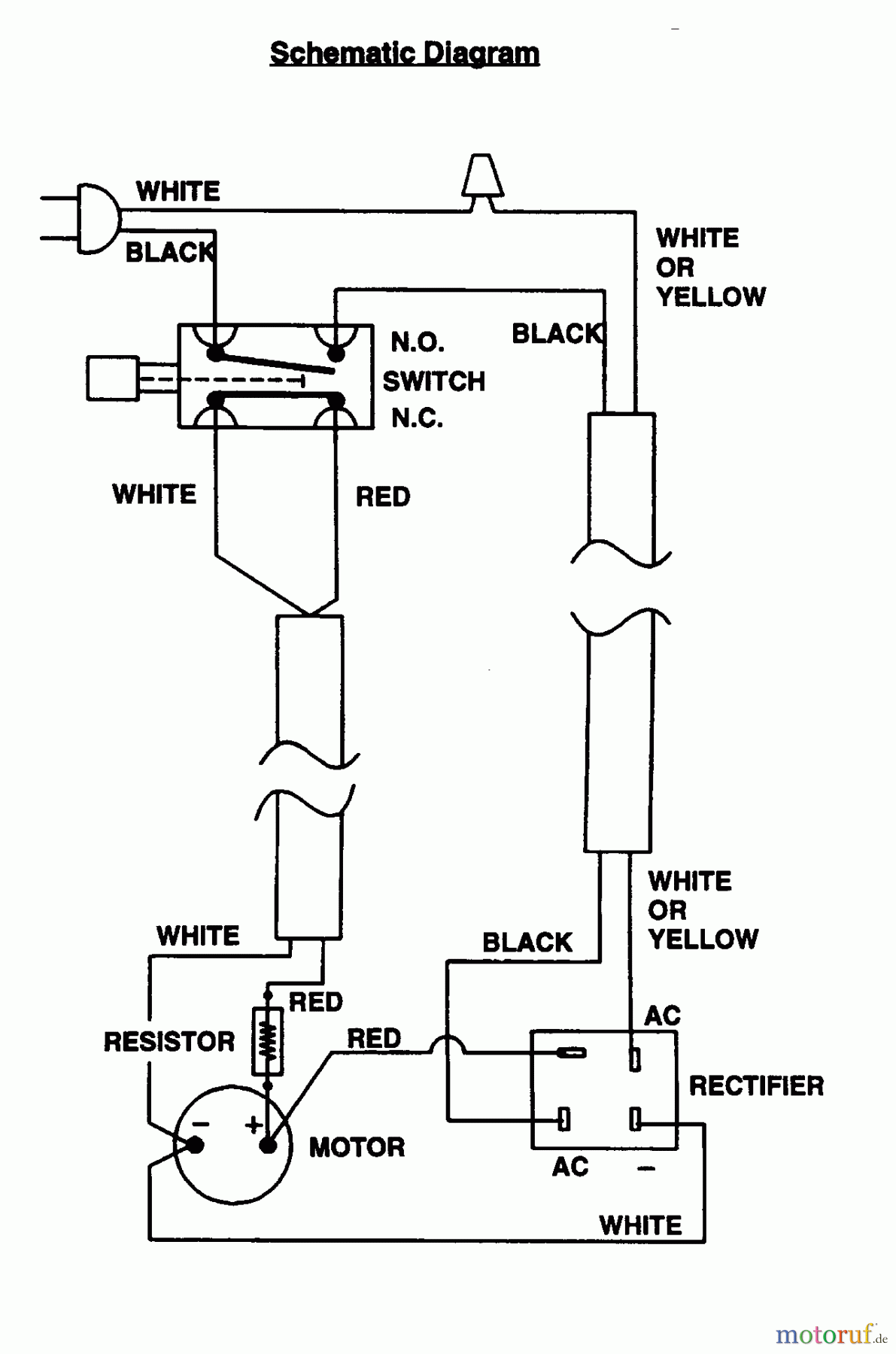  Poulan / Weed Eater Kantenschneider SE150 - Weed Eater Electric Edger SCHEMATIC DIAGRAM