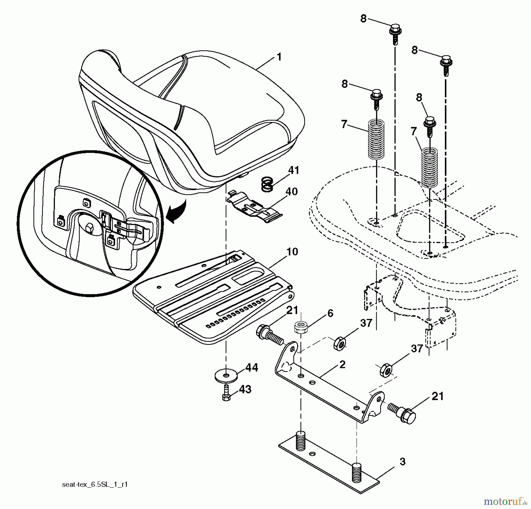  Poulan / Weed Eater Rasen und Gartentraktoren PB20A46LT (96048005001) - Poulan Pro Lawn Tractor (2013-01) SEAT