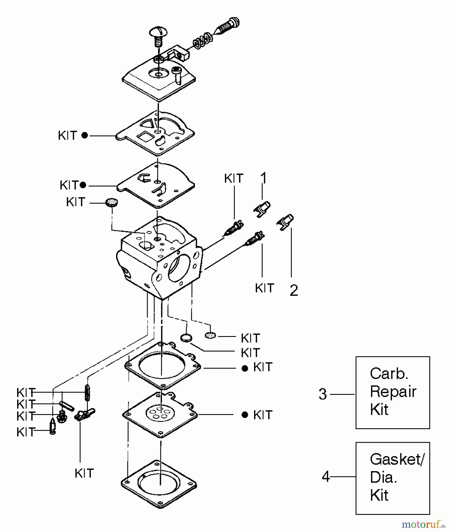  Poulan / Weed Eater Motorsägen 1900 - Poulan Patriot Chainsaw Carburetor Assembly - Zama C1Q-W8