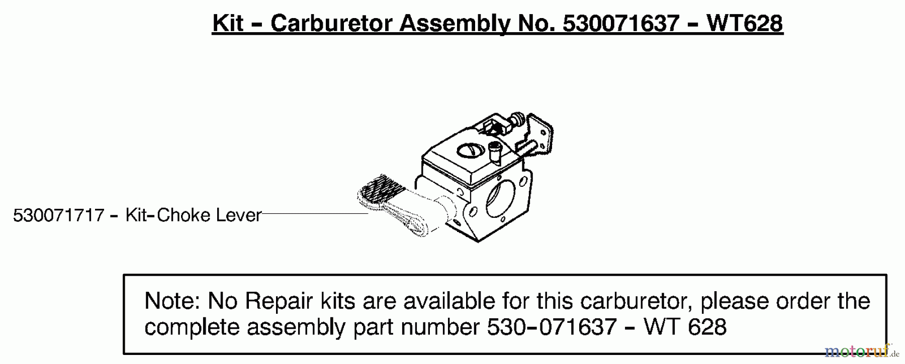  Poulan / Weed Eater Hochentaster PP445 - Poulan Pro Pole Pruner Carburetor Assembly (WT628) 530071637