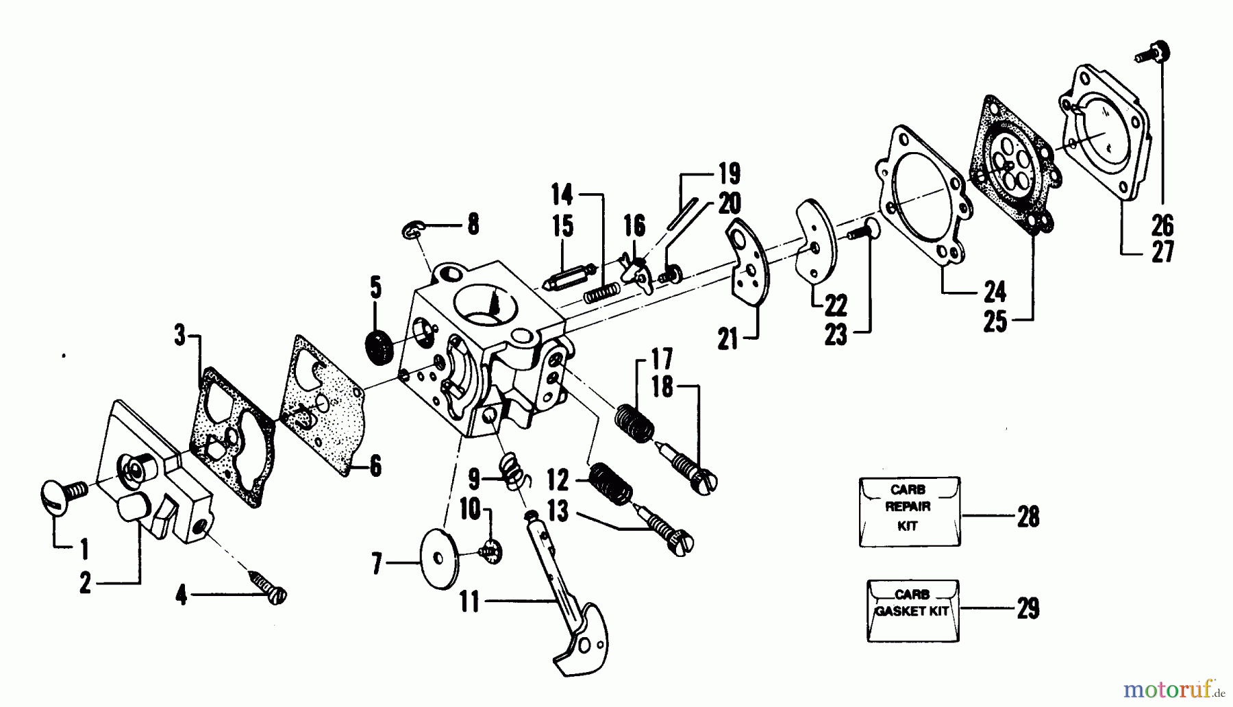  Poulan / Weed Eater Motorsensen, Trimmer 1740 - Weed Eater String Trimmer CARBURETOR WA-149 BREAKDOWN