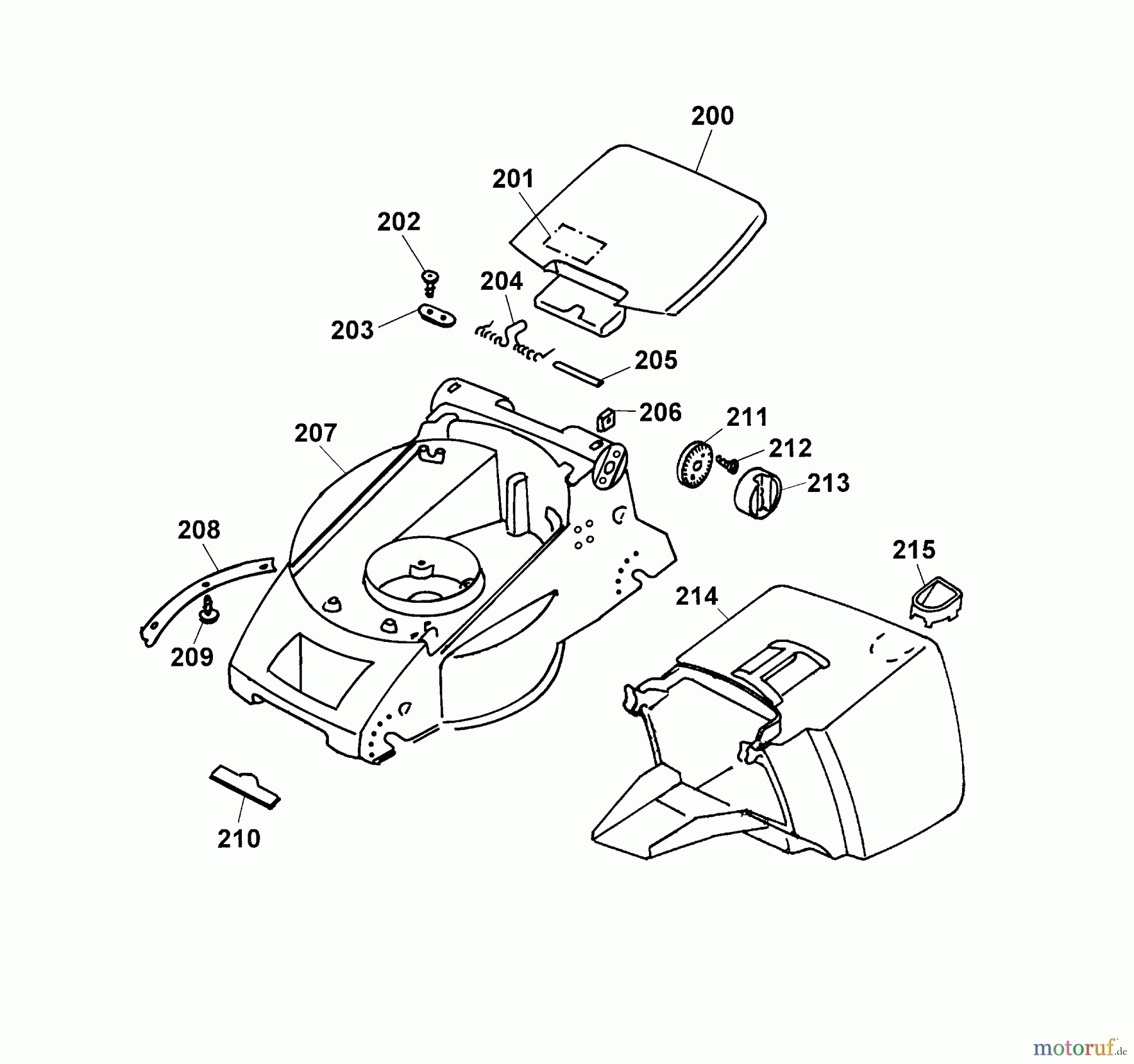  Wolf-Garten Electric mower Premio 34 E 4938000 Series A  (2003) Deck housing