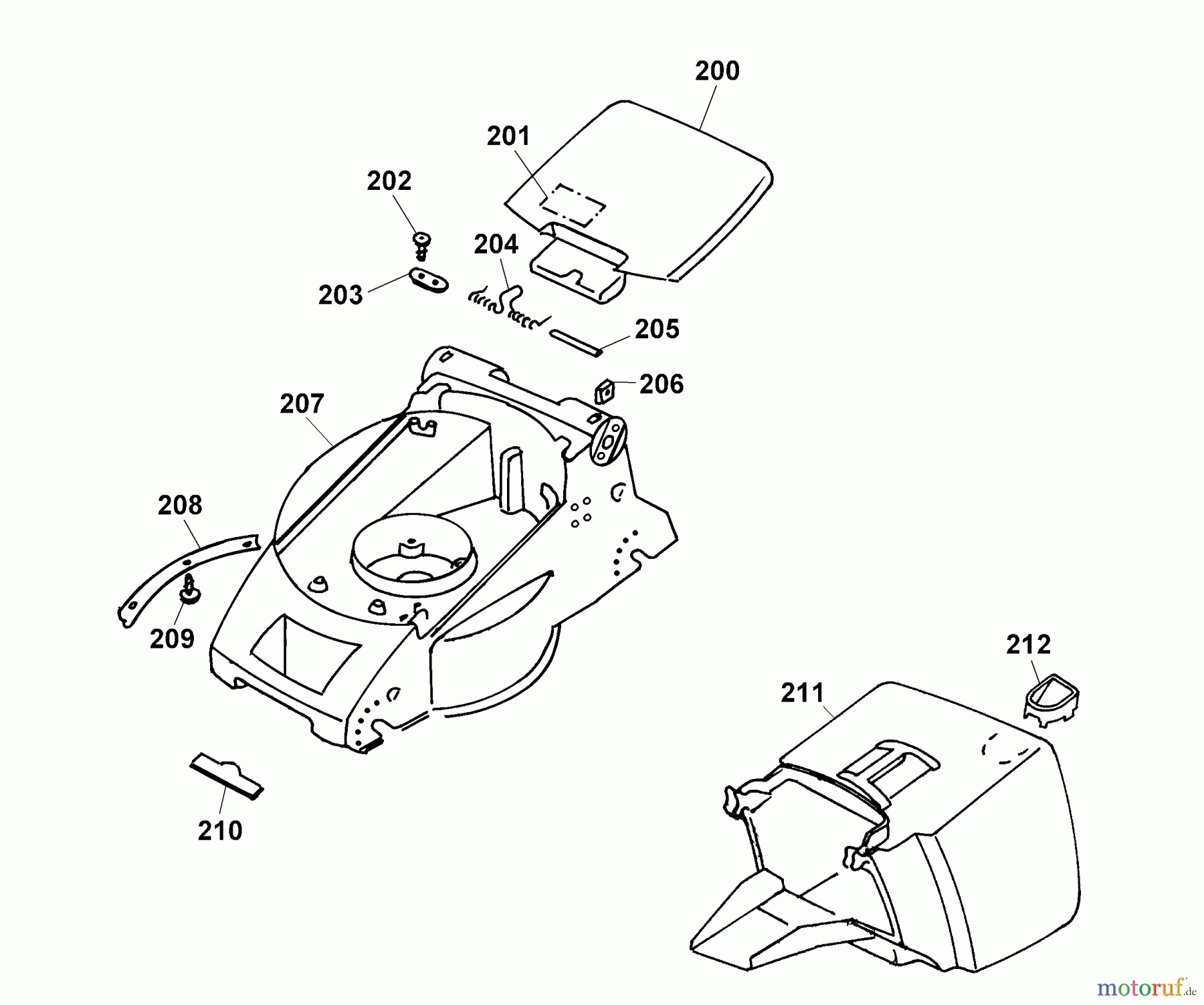  Wolf-Garten Electric mower Premio 32 E 4922003 Series E, F  (2002) Deck housing