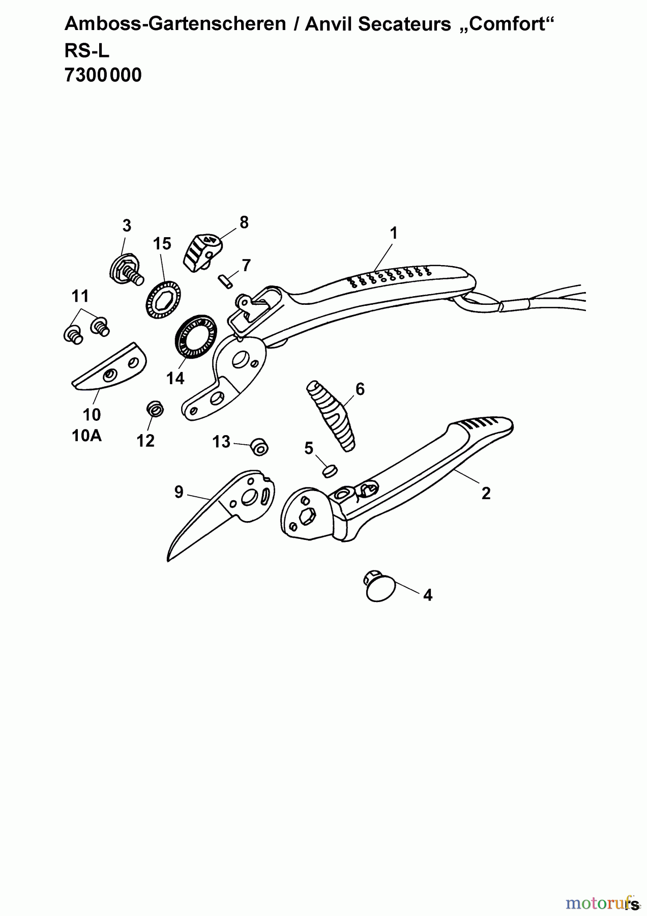  Wolf-Garten Secateurs (Anvil) RS-L 7300000  (2003) Basic machine