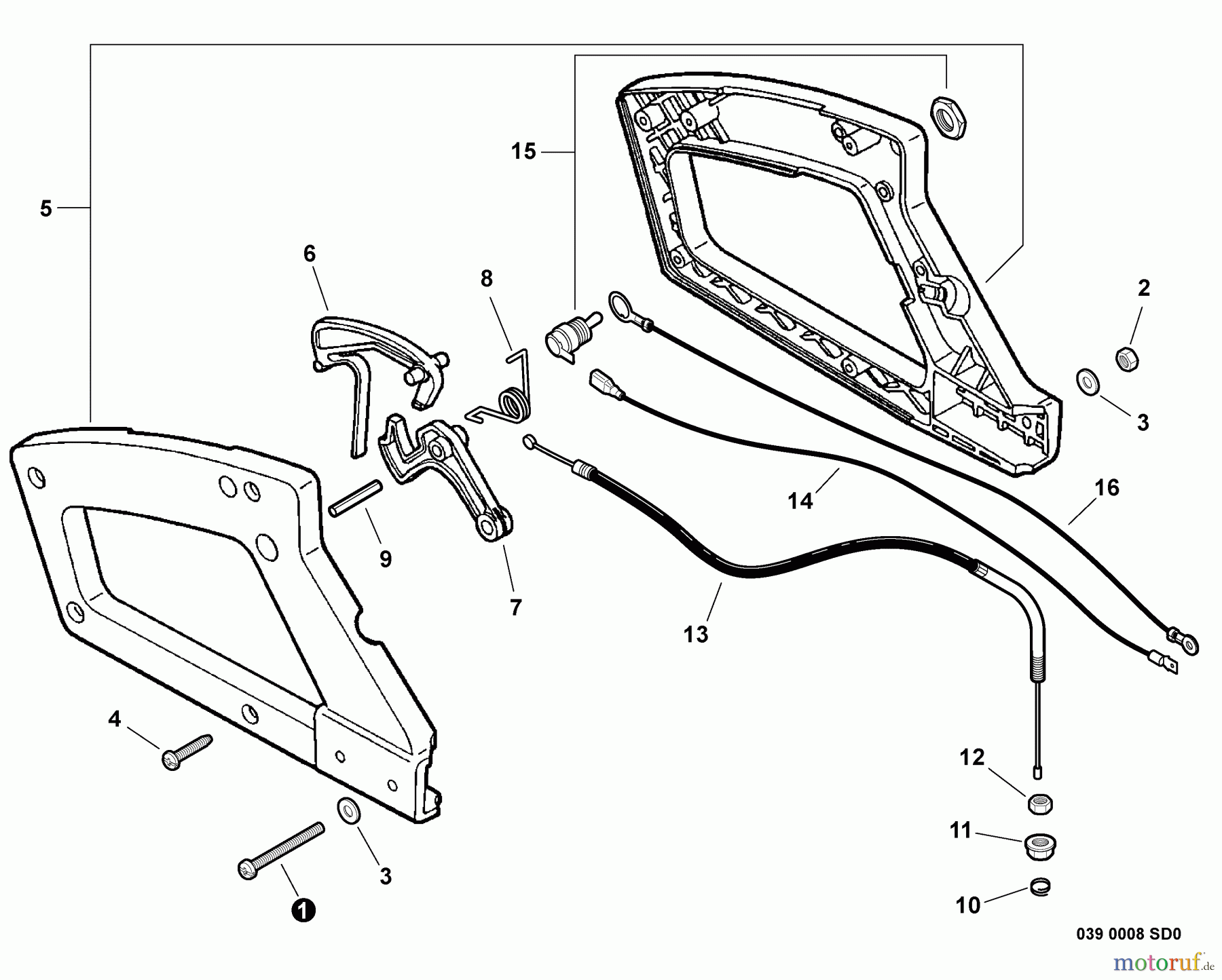  Shindaiwa Heckenscheren  Rear Handle, Throttle Control  S/N: S78311004016 - S78311999999