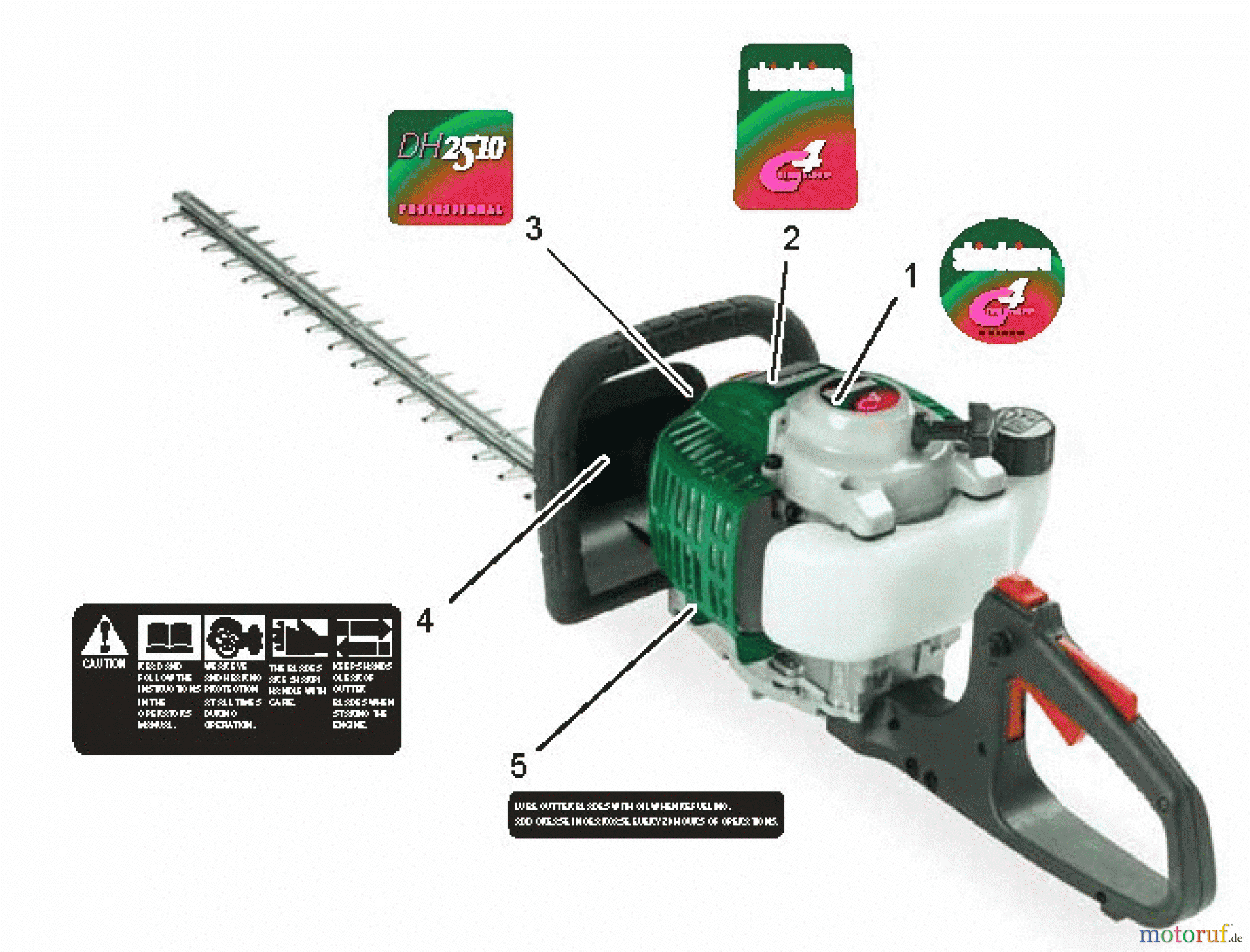  Shindaiwa Heckenscheren DH2510 - Shindaiwa Hedge Trimmer, Dual-Sided Labels