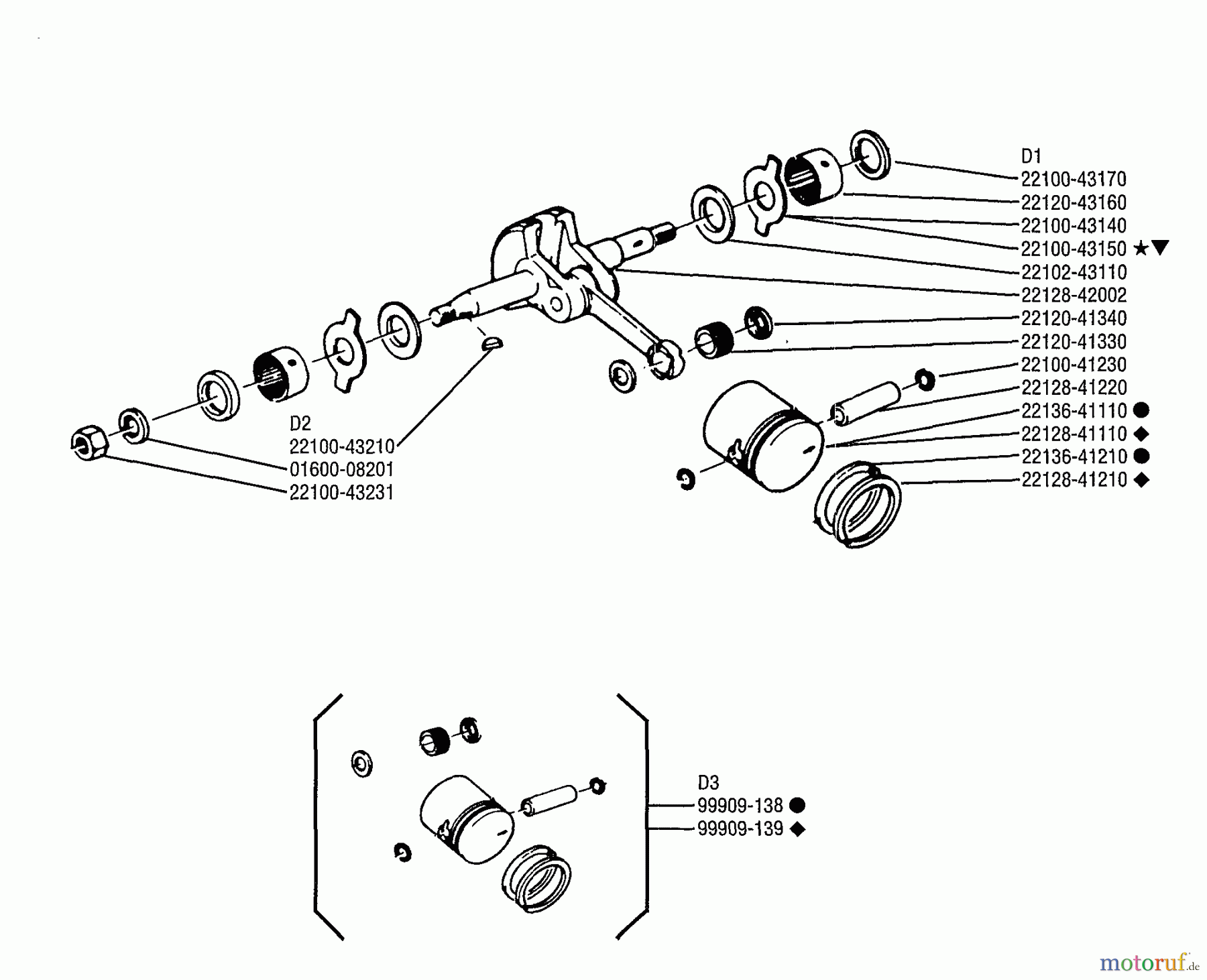  Shindaiwa Sägen, Motorsägen 451 - Shindaiwa Chainsaw Crankshaft