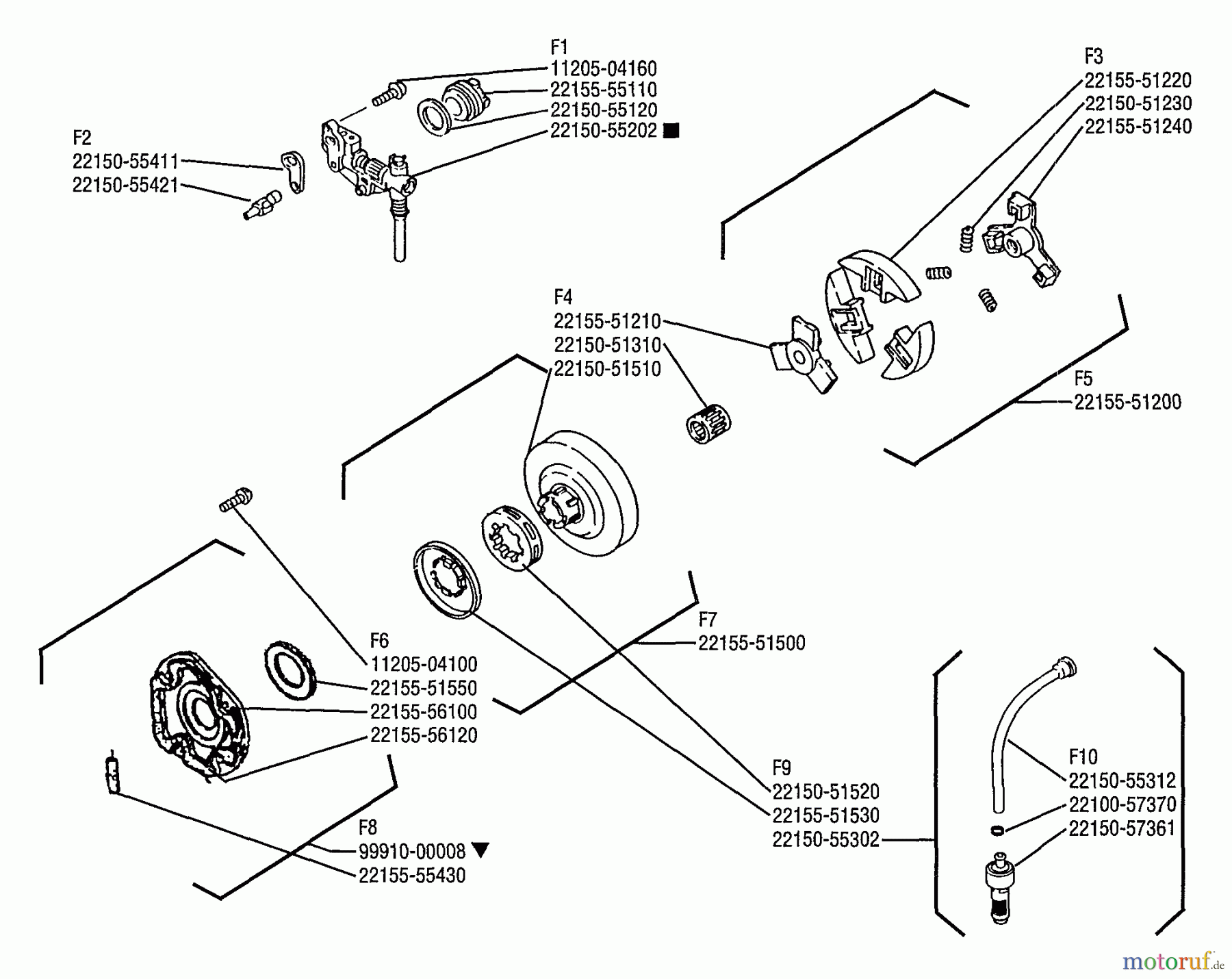  Shindaiwa Sägen, Motorsägen 575 - Shindaiwa Chainsaw Clutch