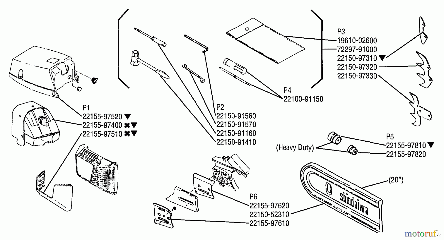  Shindaiwa Sägen, Motorsägen 575 - Shindaiwa Chainsaw Tools