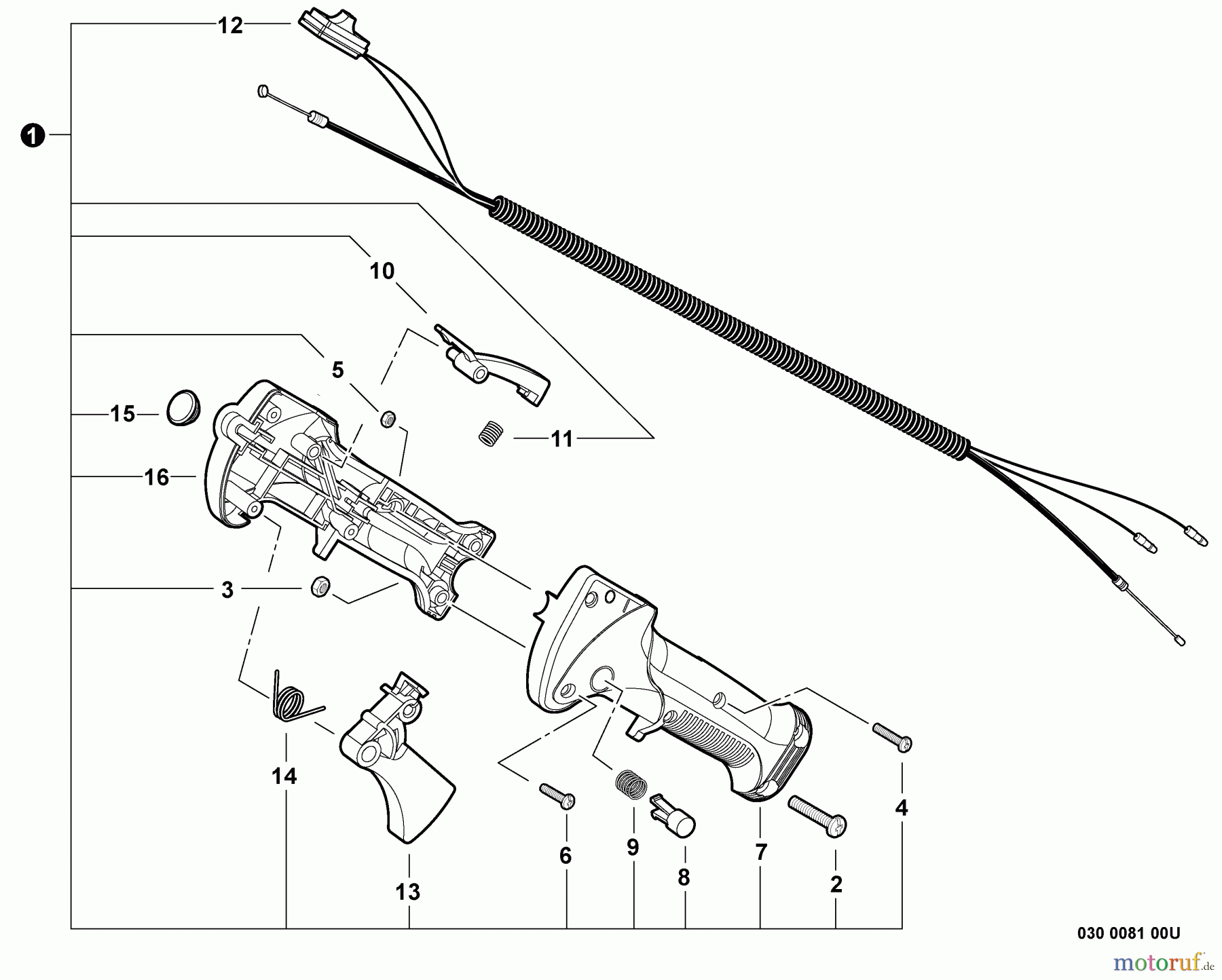  Shindaiwa Trimmer, Faden / Bürste BCK-9 - Shindaiwa U-Handle Blade Combo Conversion Kit for String Trimmer Throttle Control