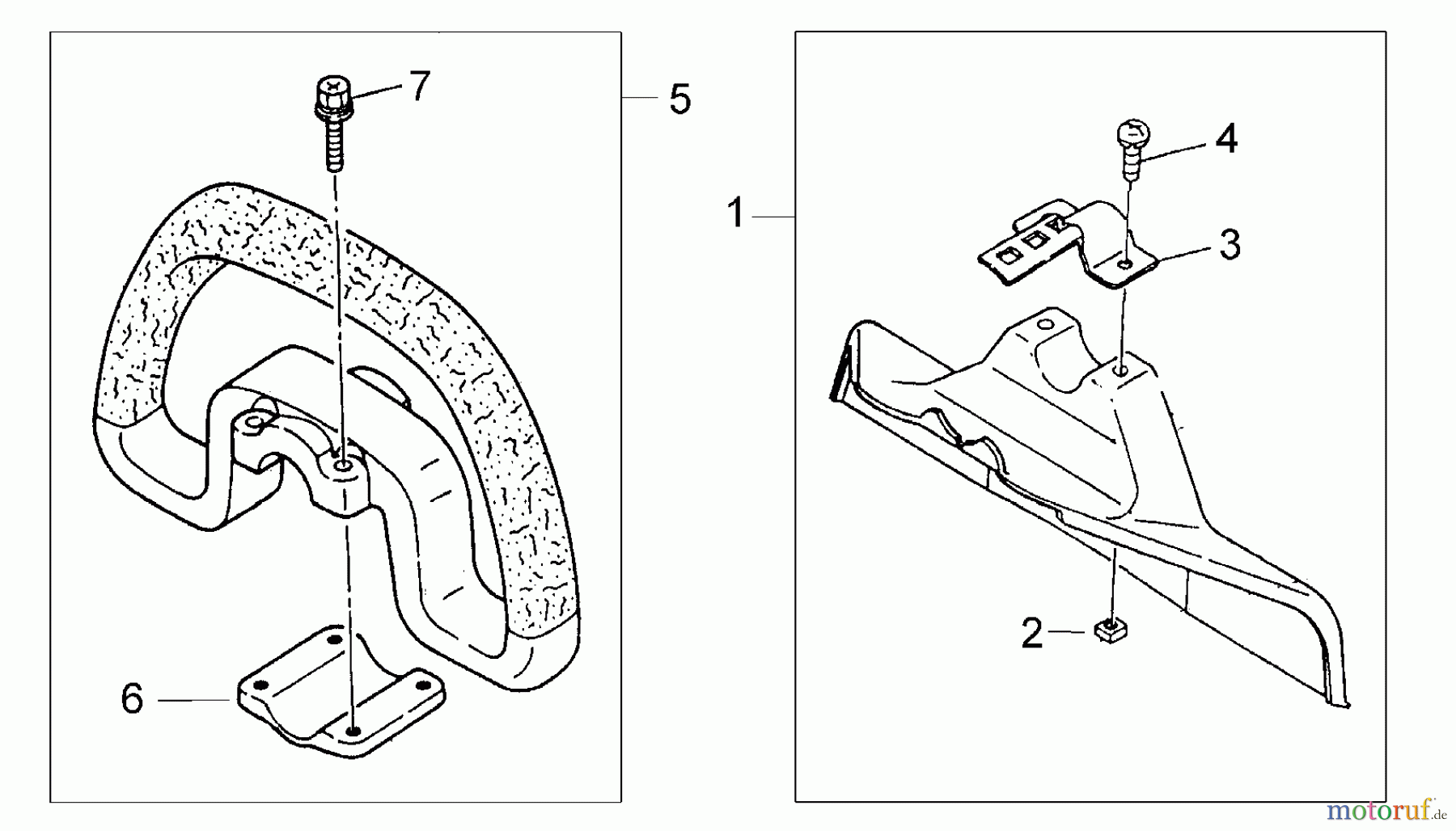  Shindaiwa Trimmer, Faden / Bürste BP25 - Shindaiwa String Trimmer / Brush Cutter Handle / Debris Shield