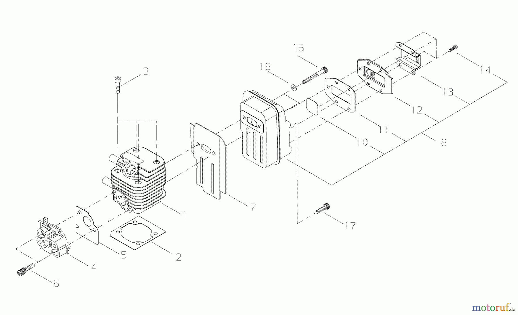  Shindaiwa Trimmer, Faden / Bürste T222 - Shindaiwa String Trimmer Cylinder, Muffler