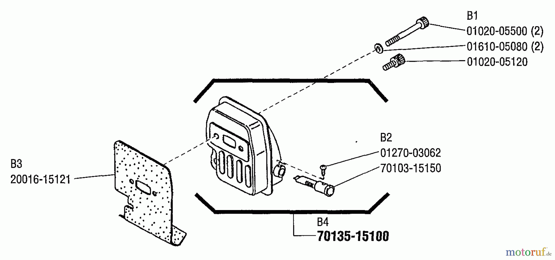  Shindaiwa Trimmer, Faden / Bürste T230X - Shindaiwa String Trimmer, S/N: 2000303 & Up Muffler