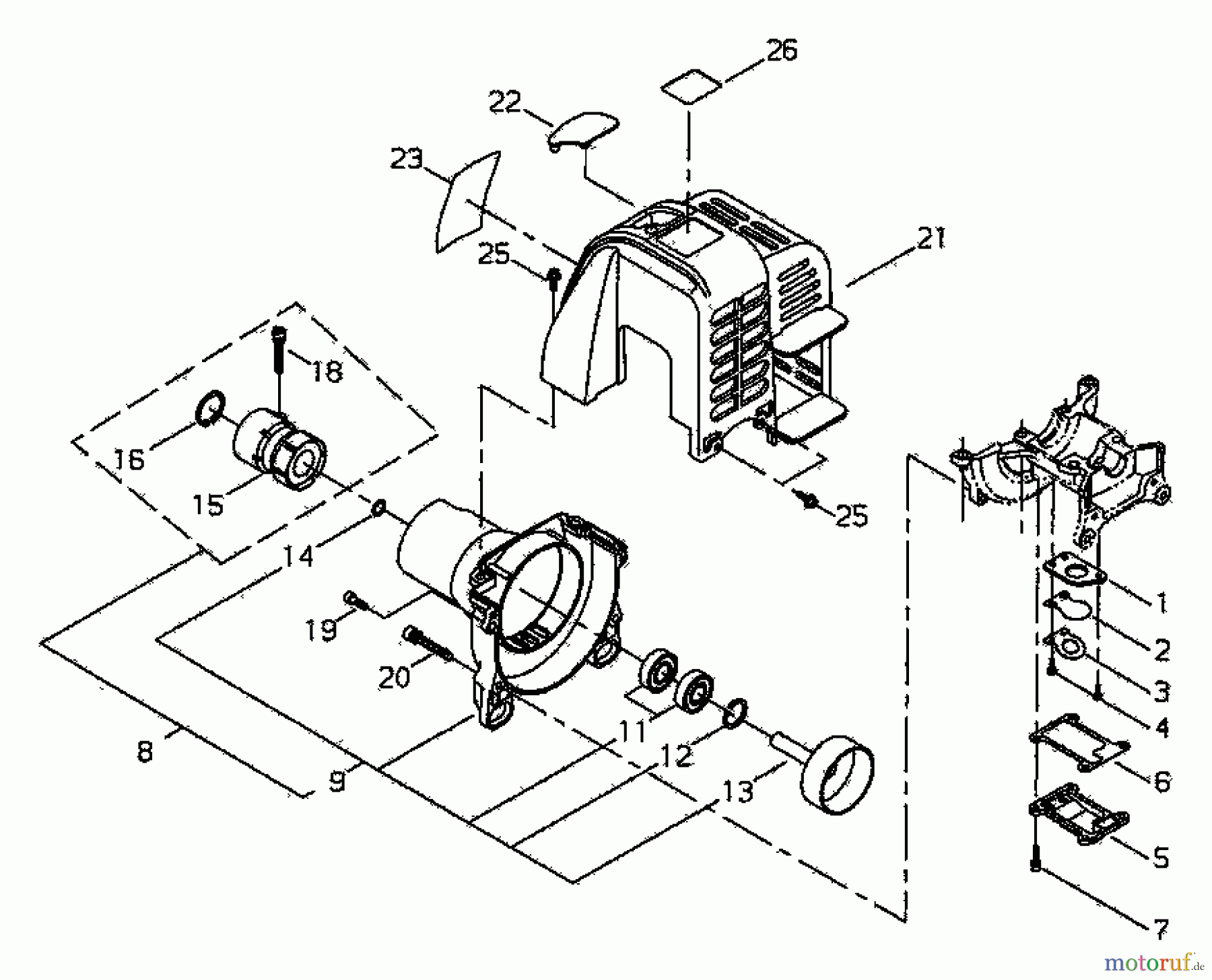  Shindaiwa Trimmer, Faden / Bürste T2510X - Shindaiwa String Trimmer Engine Cover, Reed Valve